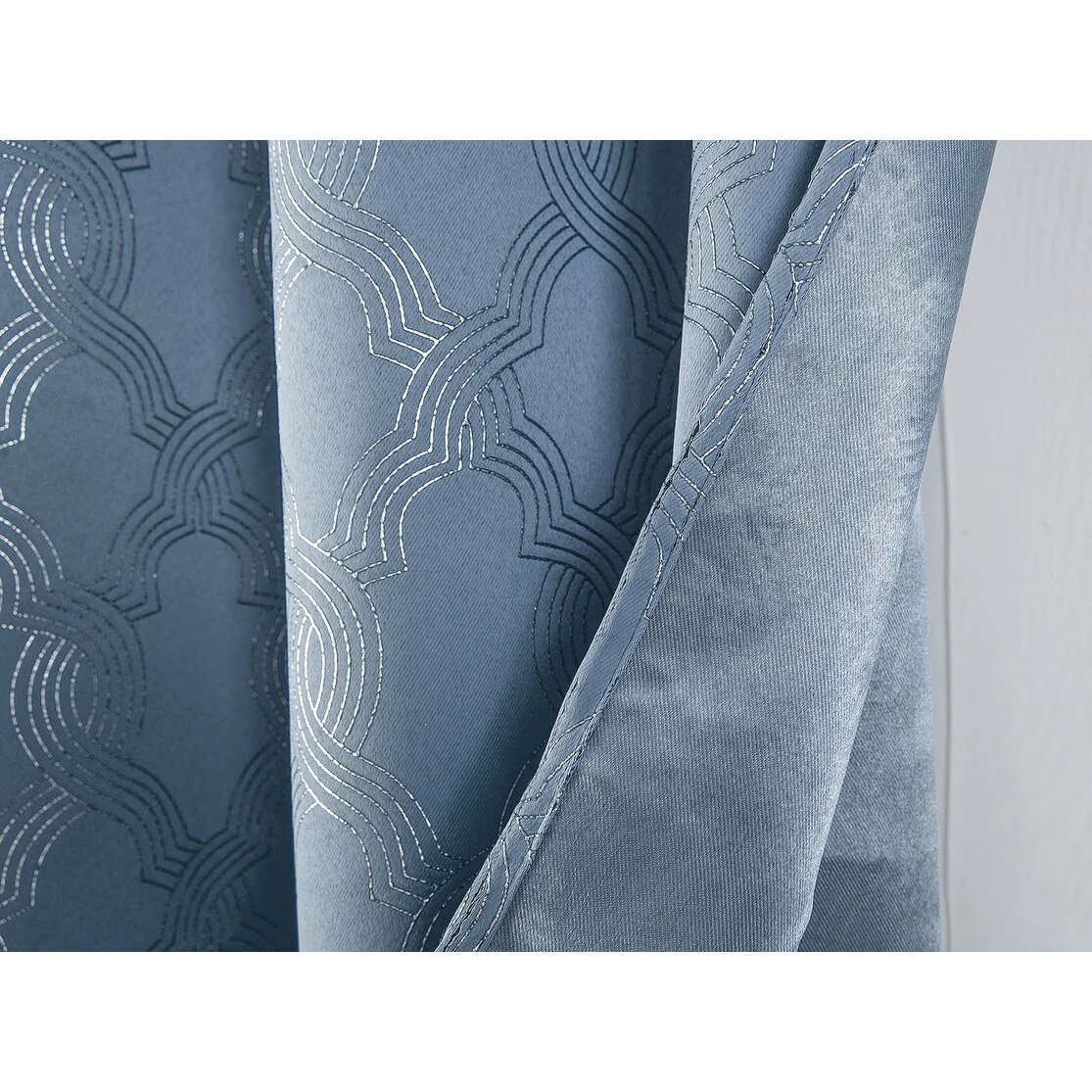 Jansen Geometric Blackout Window Curtain Panel 90 inches