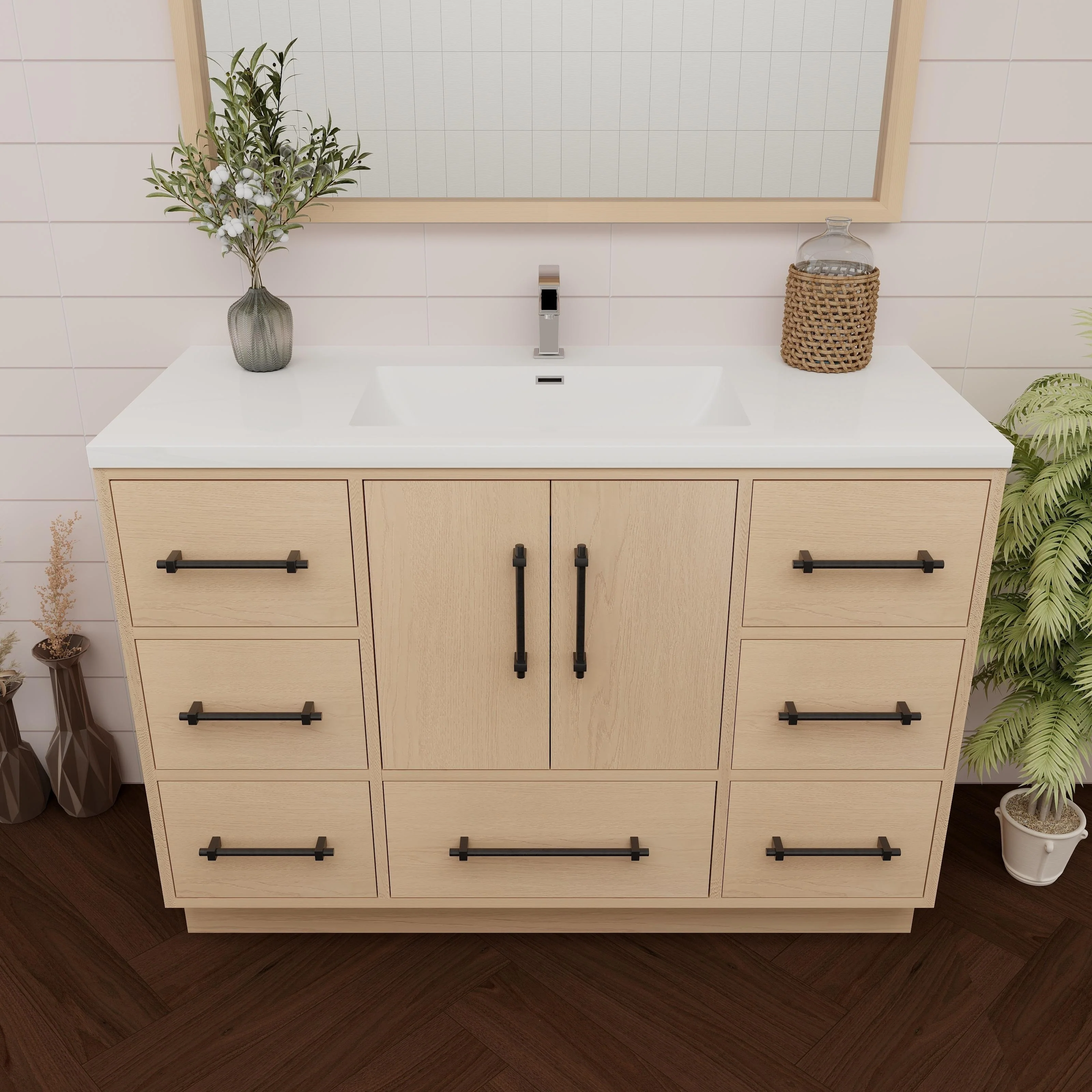 Victoria 48'' Freestanding Vanity with Reinforced Acrylic Sink - 47.5