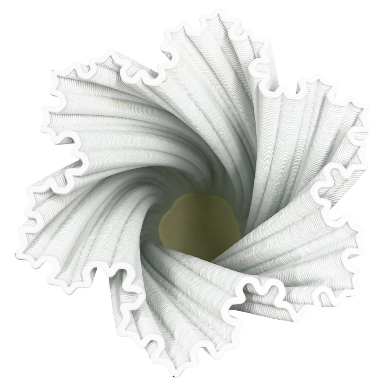 11 Inch Tall White Ceramic Vase