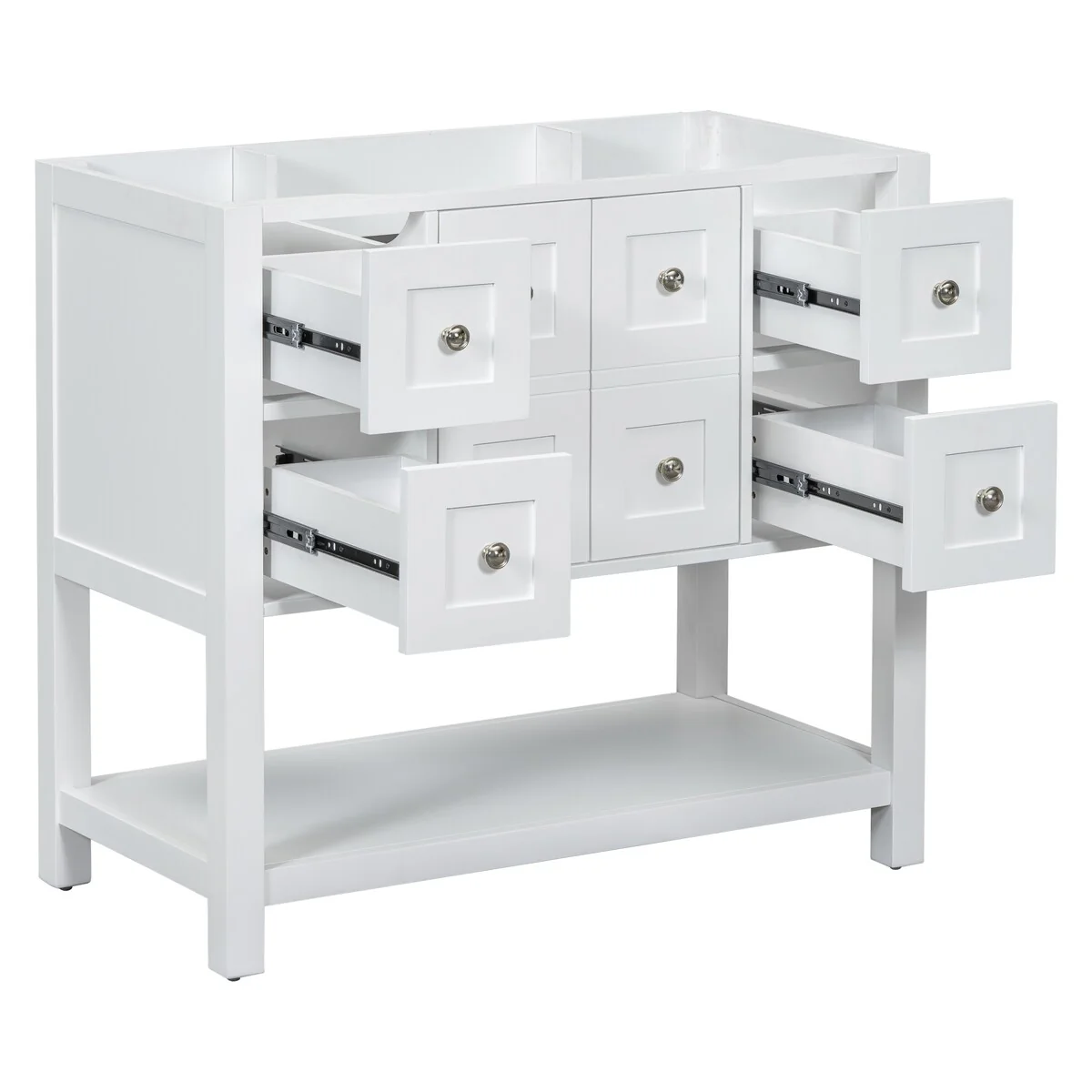 Free Standing Vanity with Solid Wood Frame