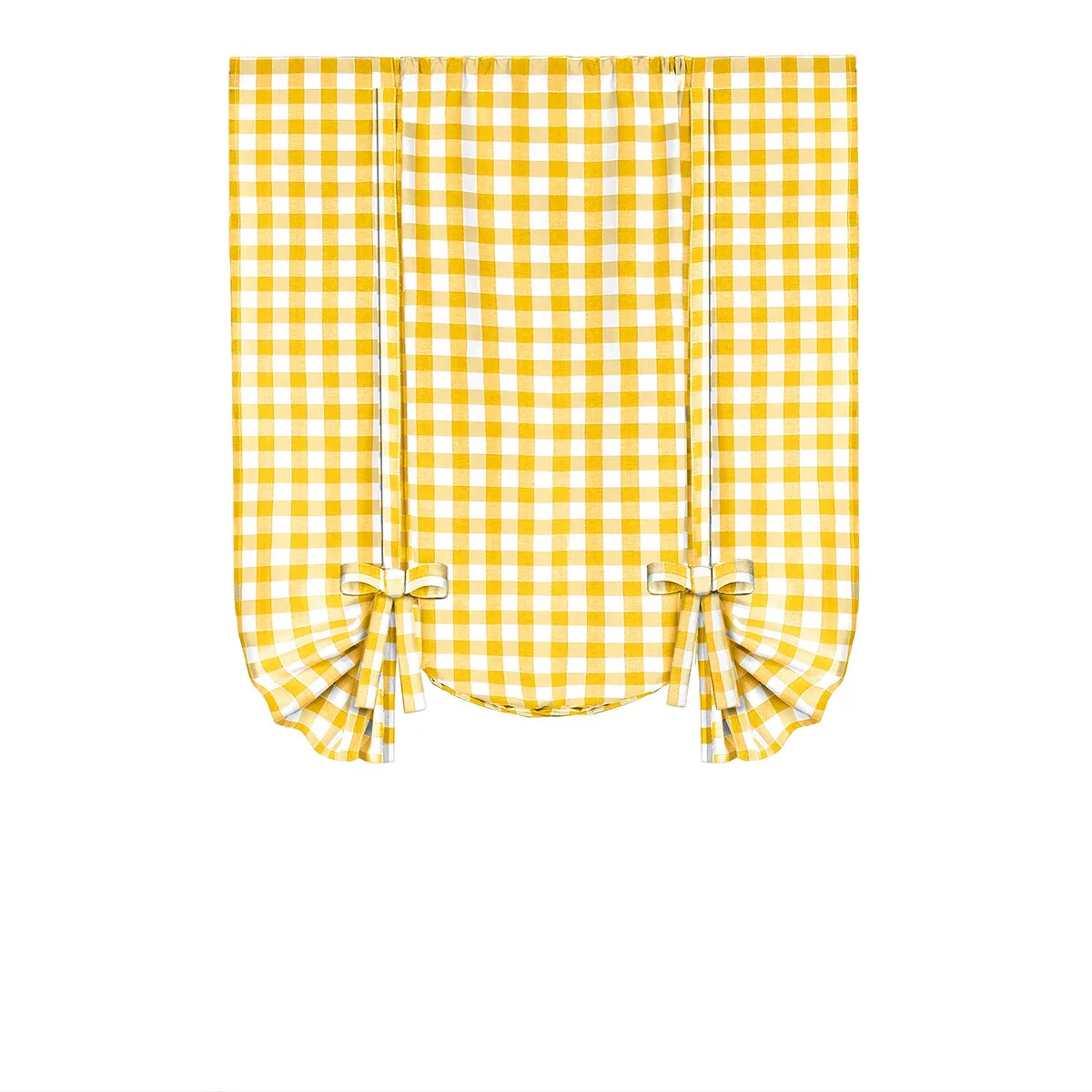 Achim Cotton Blend 63-inch Long Buffalo-check Window Tie-Up Shade