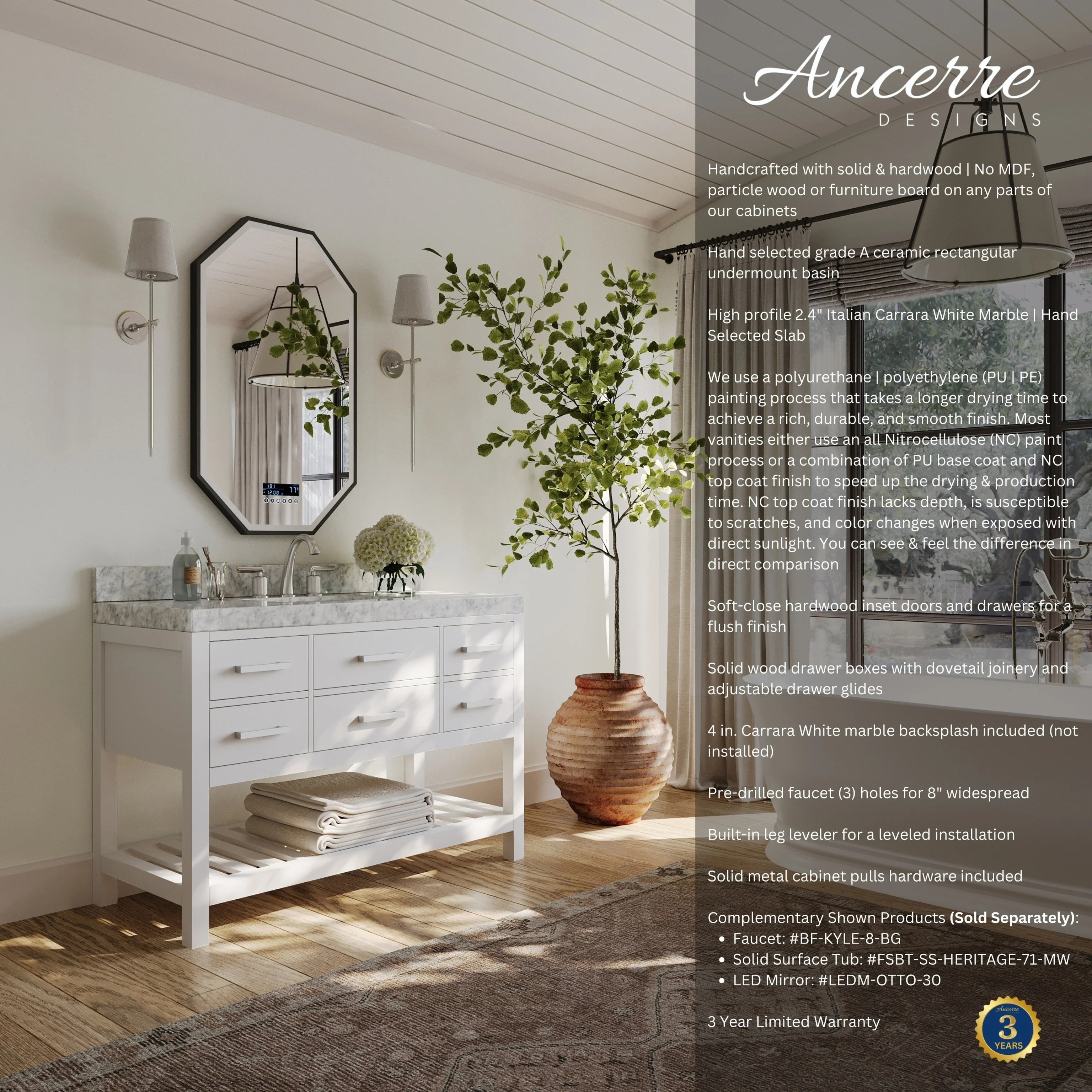 Ancerre Designs Elizabeth Bathroom Vanity Set