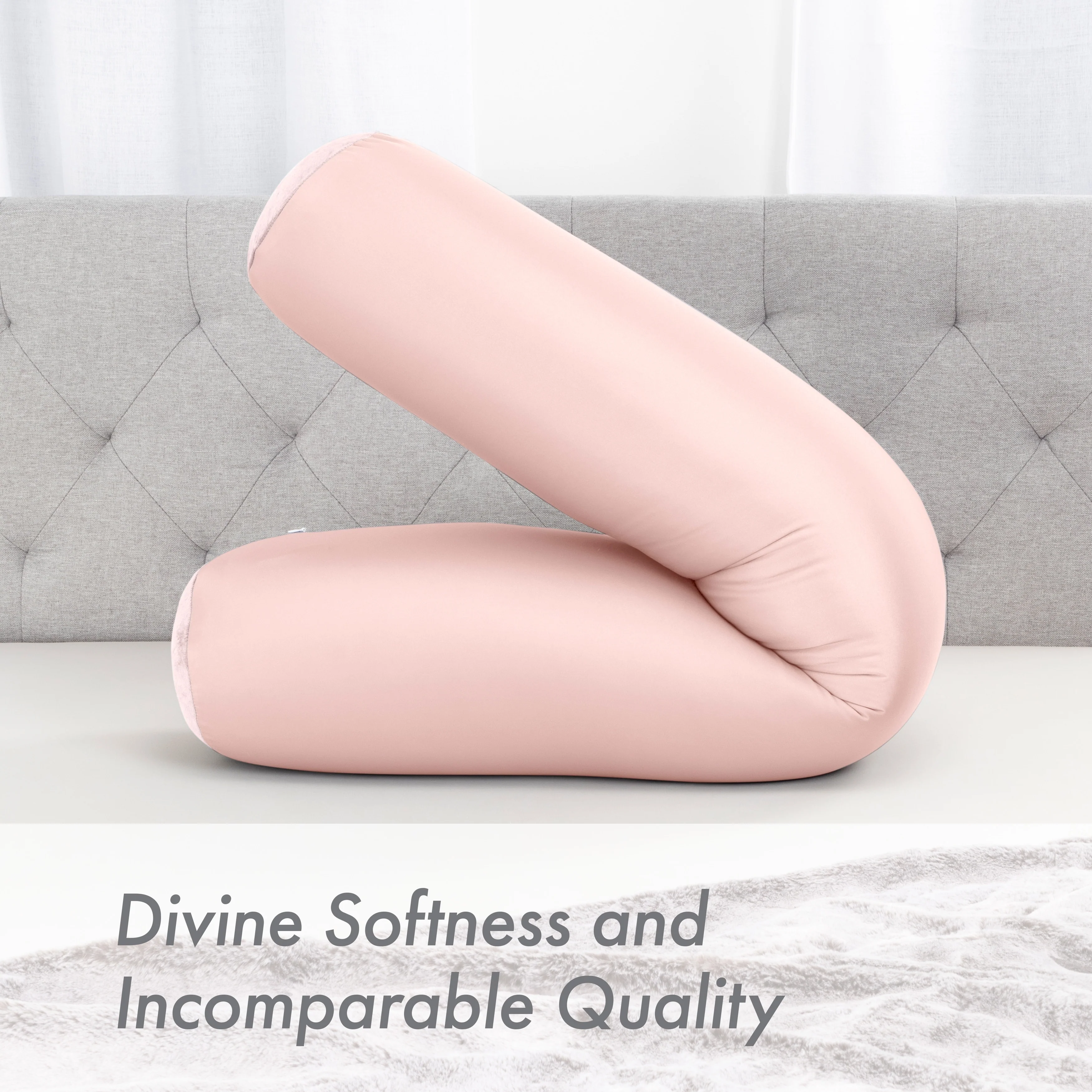 Straight Body Pillow, Premium Microbead,Side Sleeping / Pregnant Women