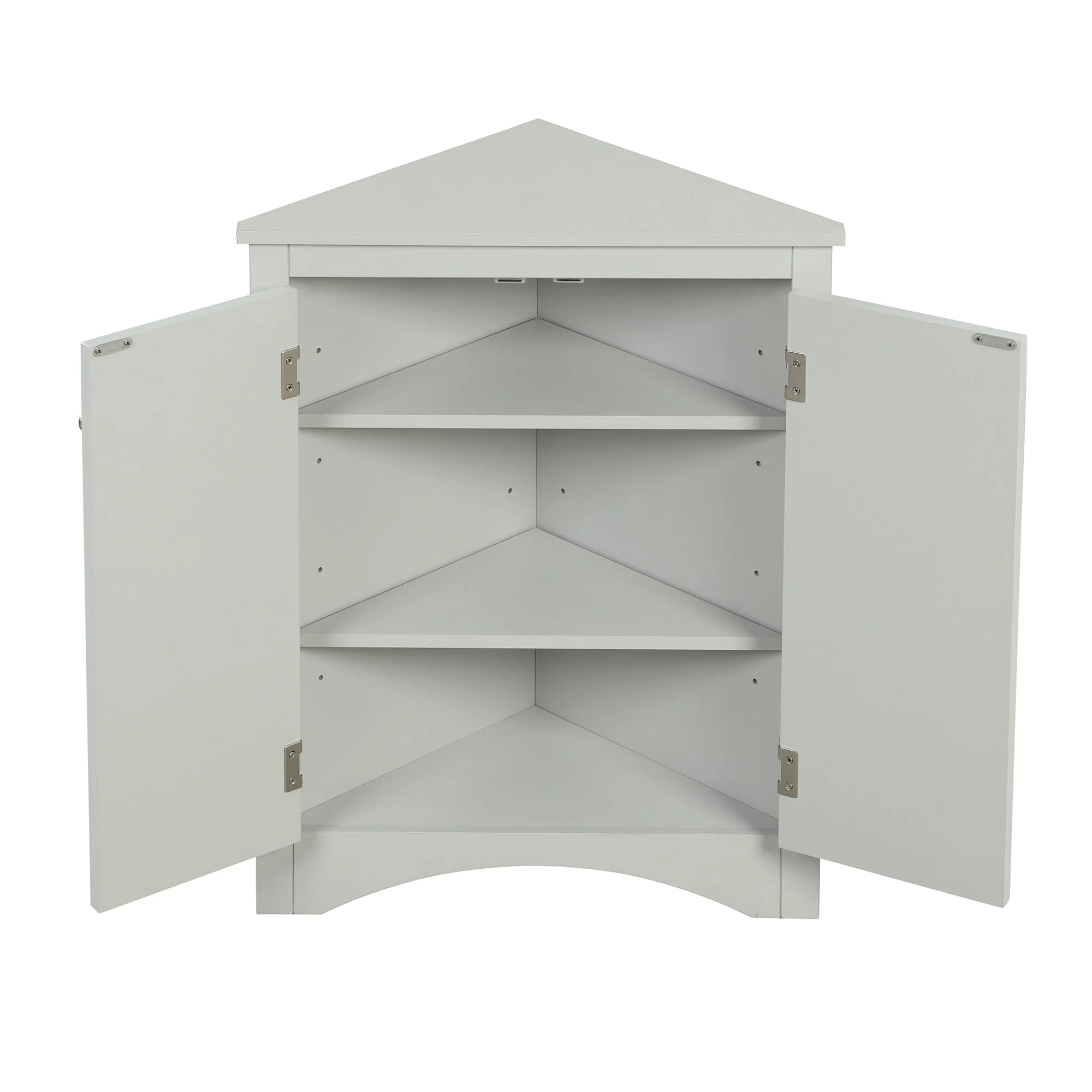 Triangle Bathroom Storage Cabinet with Adjustable Shelves