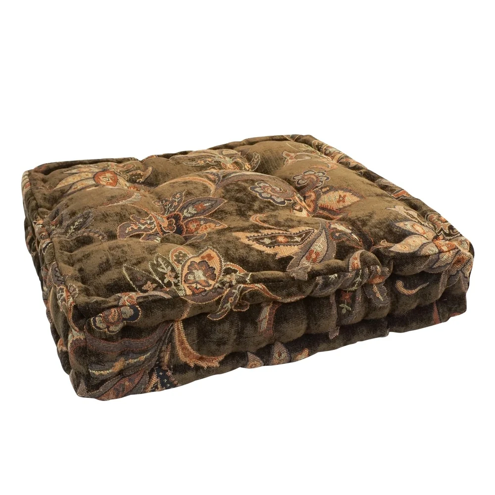 20-inch Square Button-tufted Floor Pillow