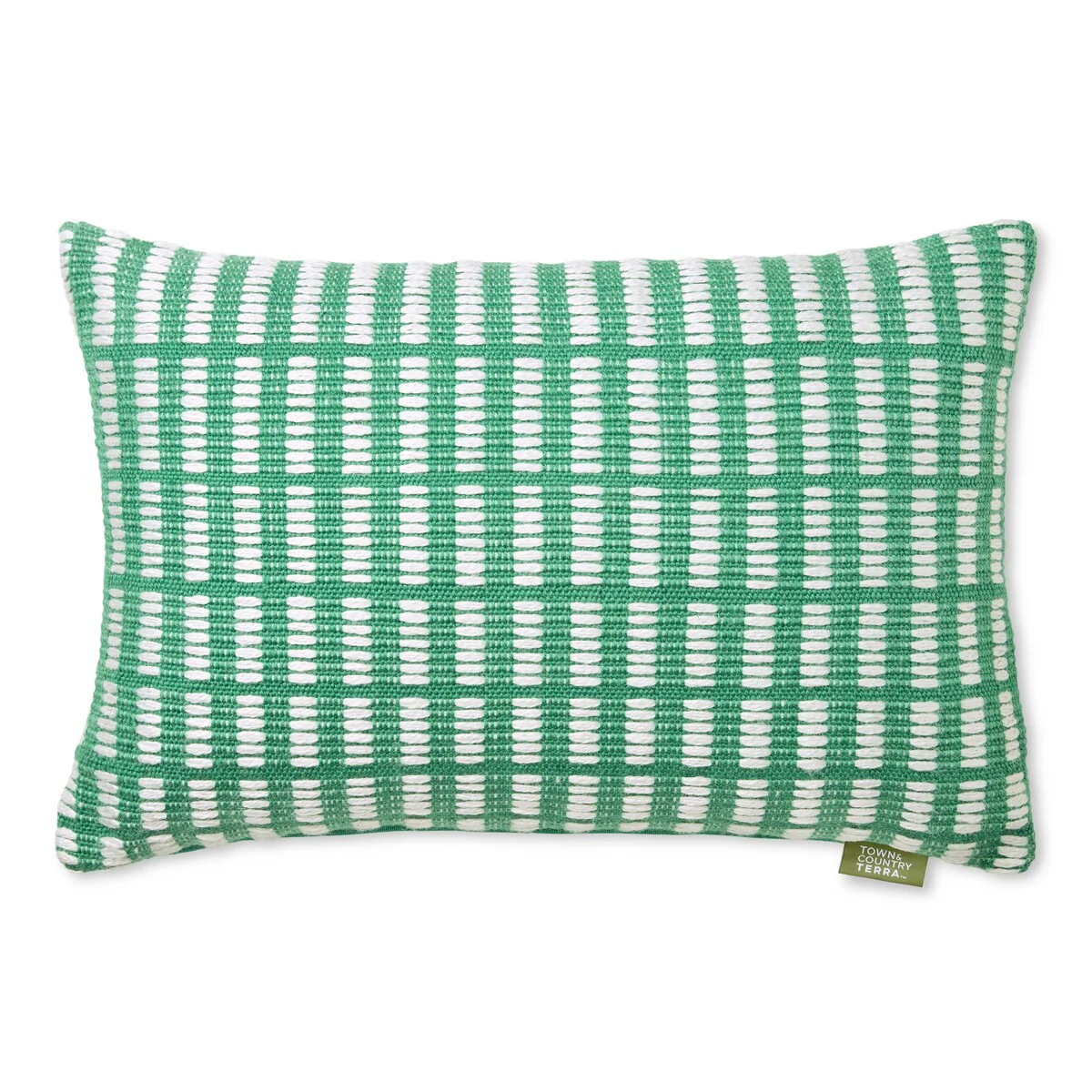 TOWN & COUNTRY TERRA Alara Textured Geo Stripe Indoor Outdoor Decorative Pillow 14