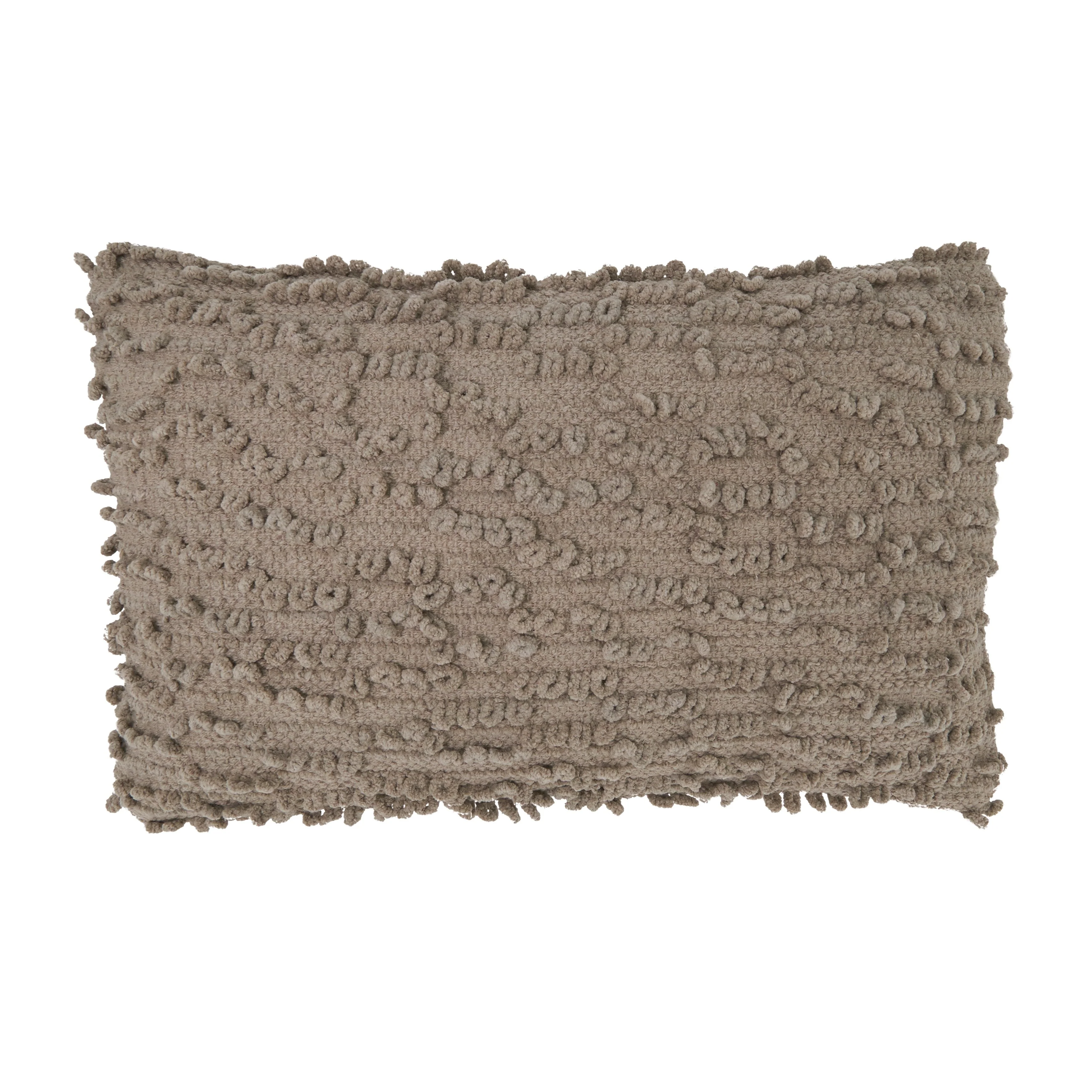 Nubby Design Down Filled Throw Pillow