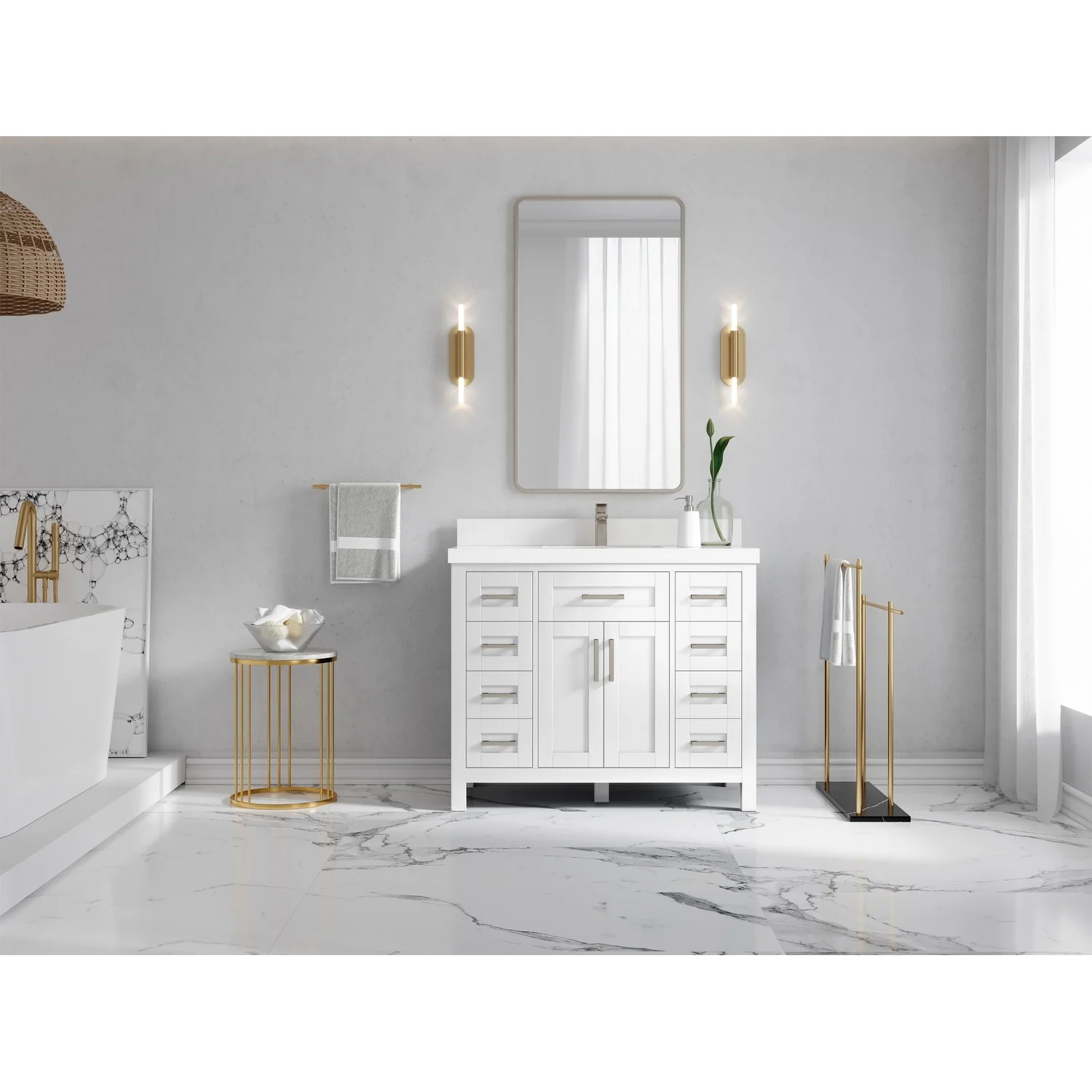Willow Collections 42 in. W x 22 in. D Cambridge Single Sink Bathroom Vanity with Countertop