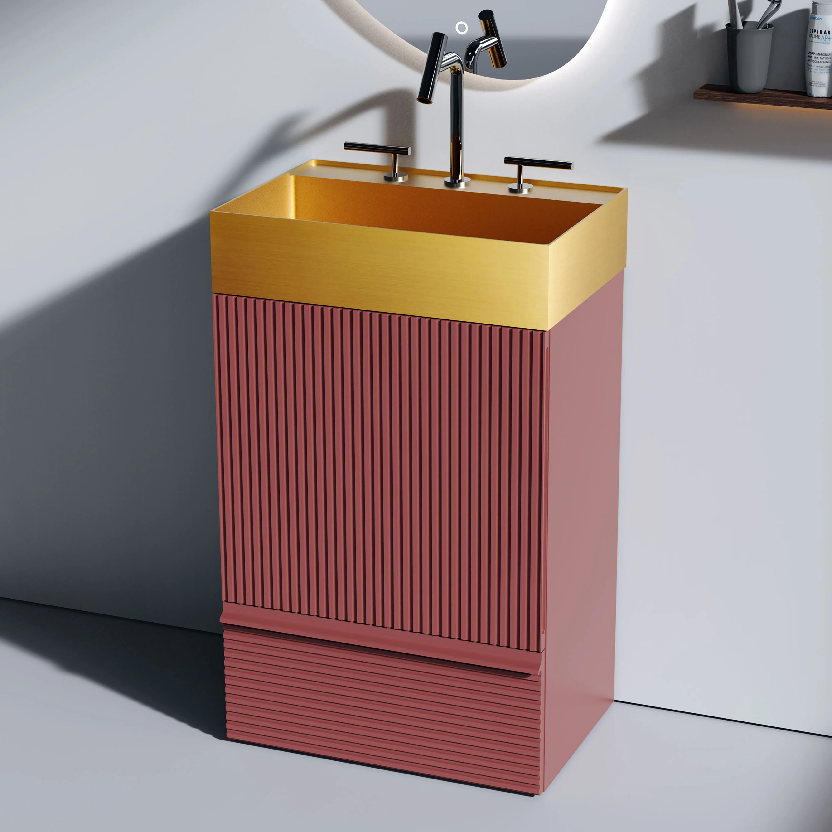 CITTANEO Gada Pro 20'' Modern Freestanding Bathroom Vanity with Sink and Integral Basin