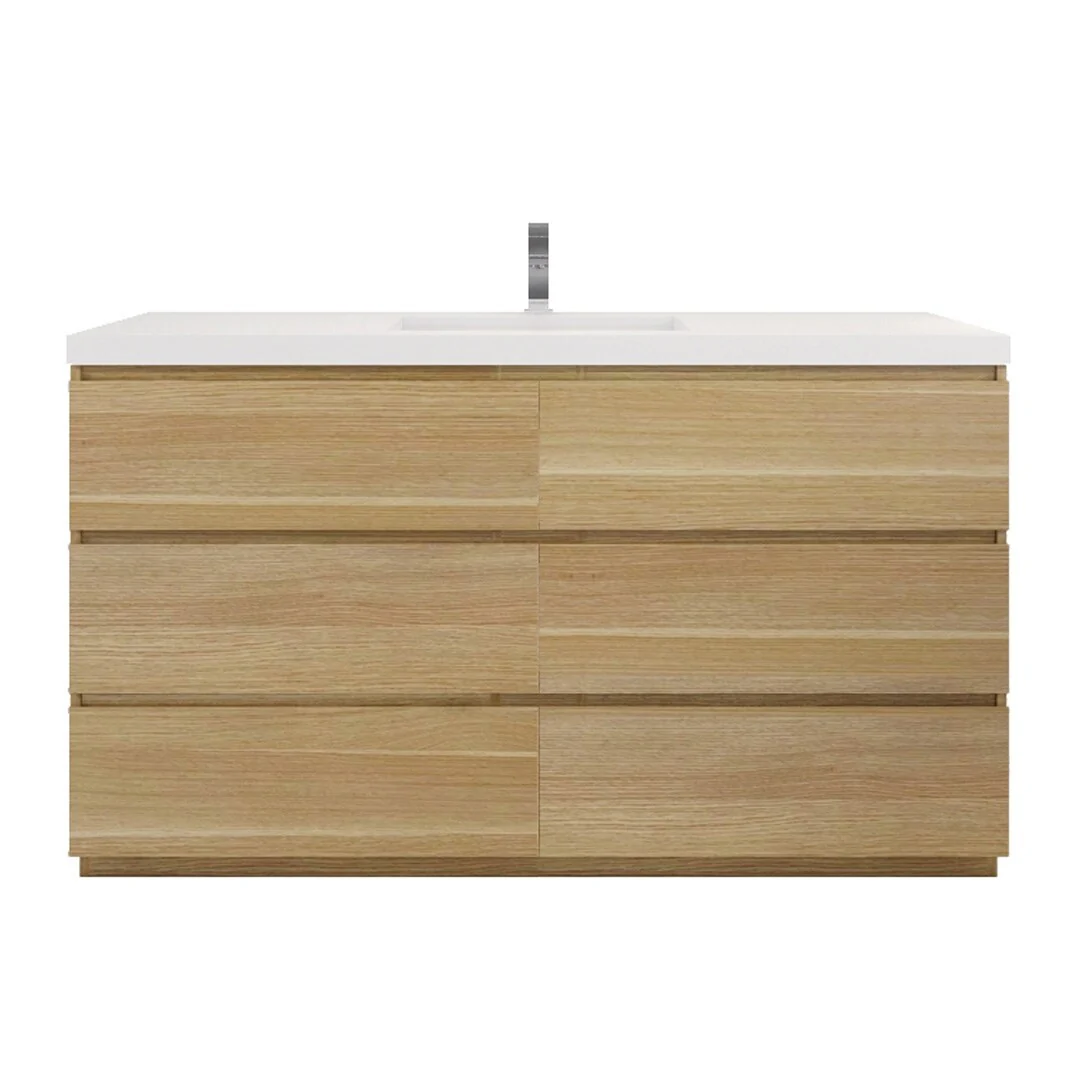 Aron 60'' Freestanding Vanity with Single Reinforced Acrylic Sink