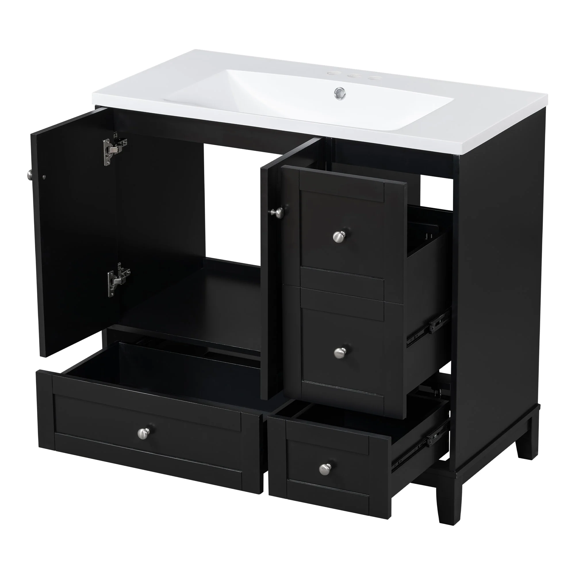 36 Inch Modern Bathroom Vanity with USB Charging