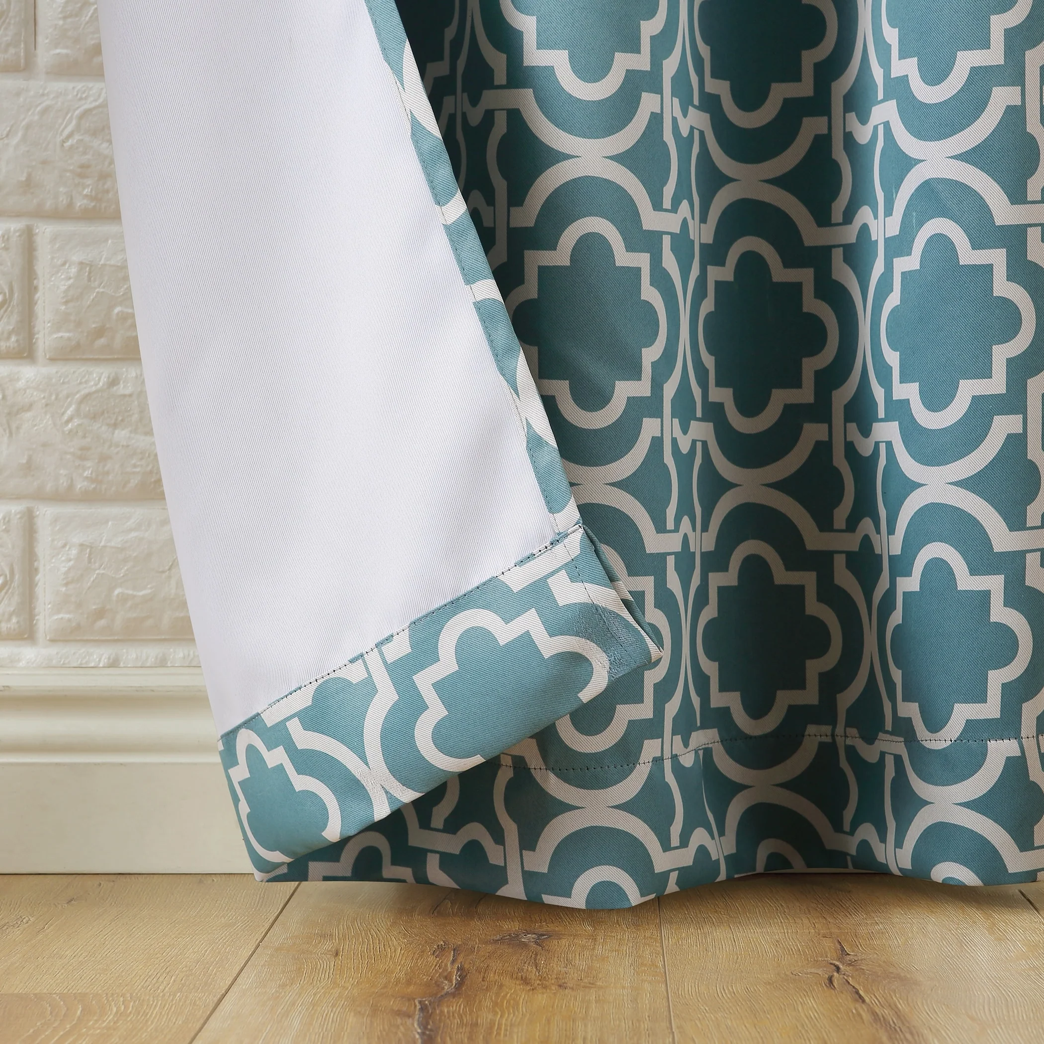 Sun Zero Barnett Trellis Blackout Grommet Curtain Panel, Single Panel