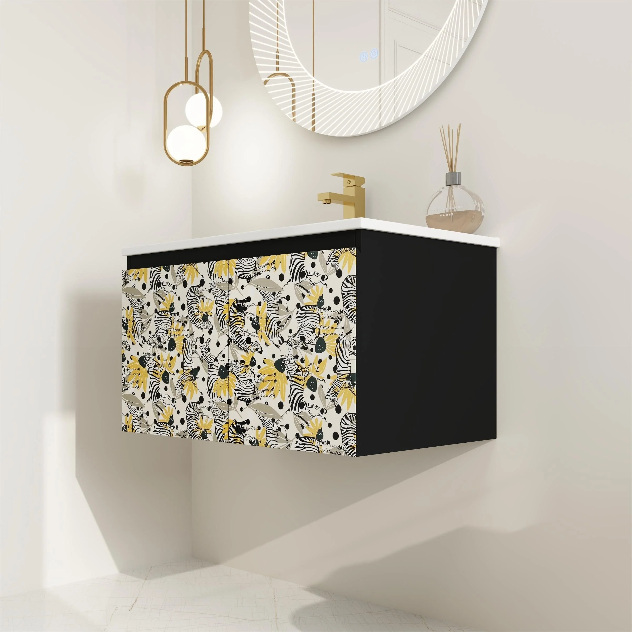 BNK 24/30/48 Inch Double Sink Bathroom Vanity with Soft Close Door