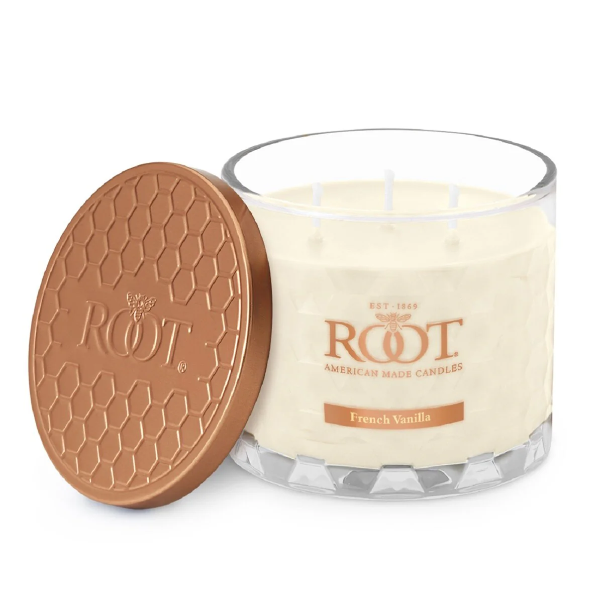 Root French Vanilla Scented 3-Wick Signature Honeycomb Jar - 12 oz