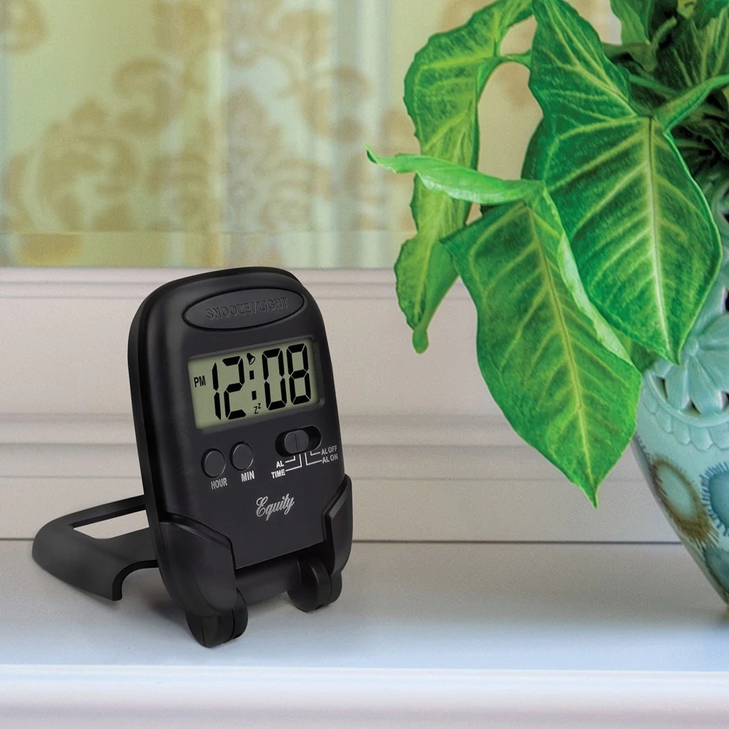 Curata Lcd Digital Blue Backlight Travel Alarm Clock