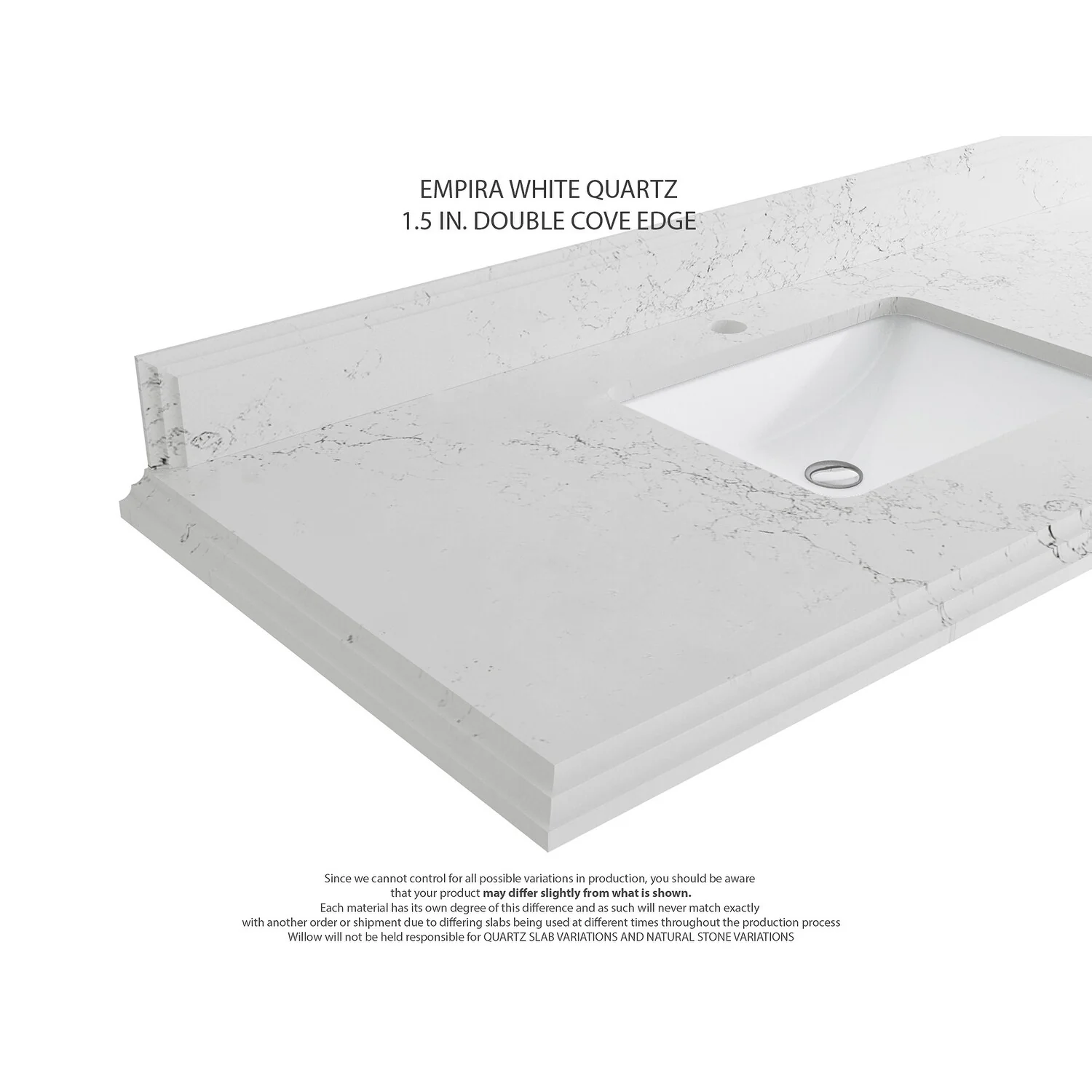 Willow Collections 36 in. W x 22 in. D Aberdeen Right Offset Sink Bathroom Vanity with Countertop