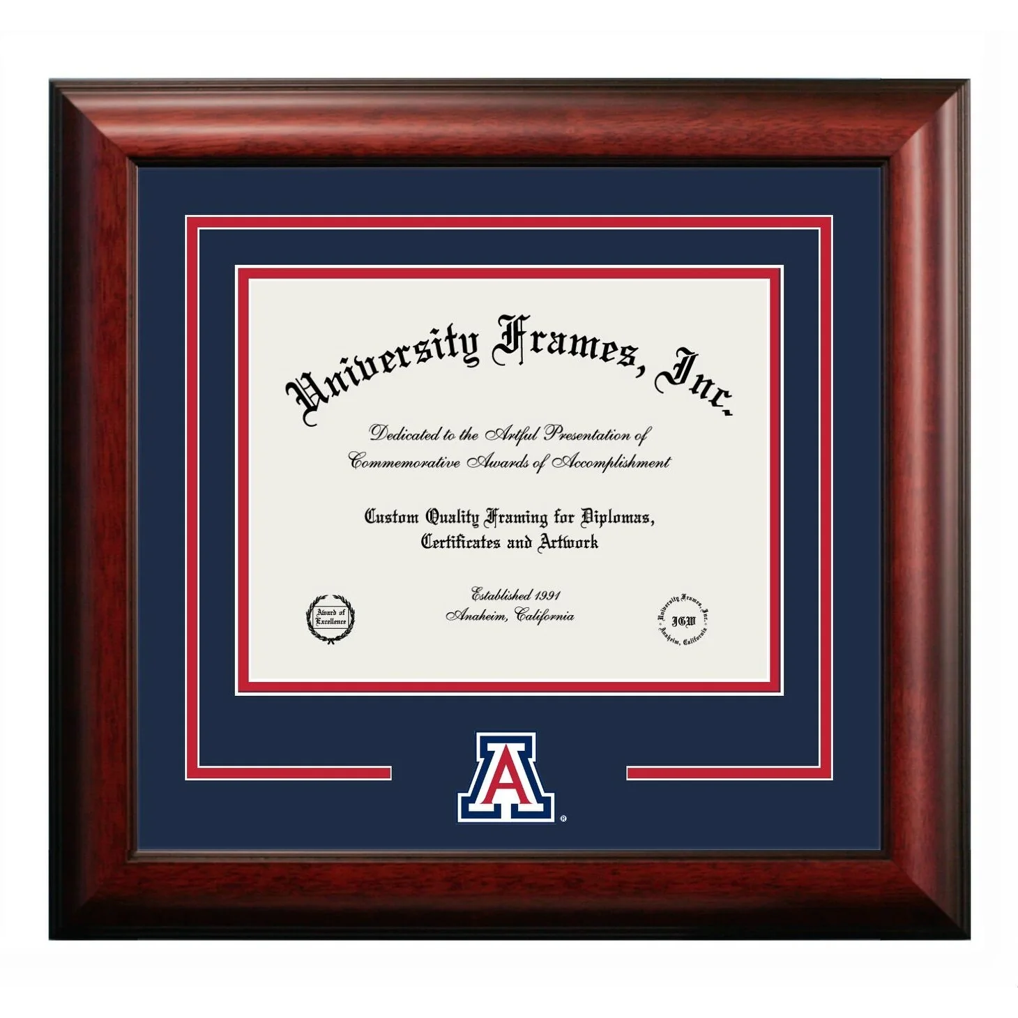 University of Arizona Wildcats 11w x 8.5h Spirit Diploma Frame
