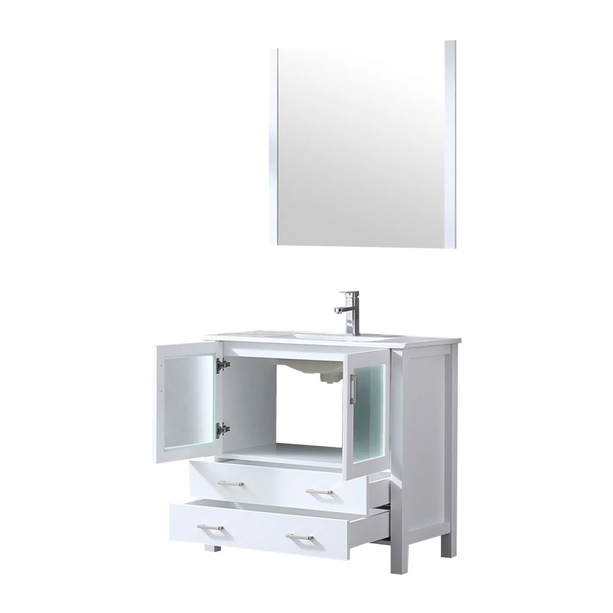 Lexora Volez 36 inch single Bathroom Vanity Complete Set With Faucet