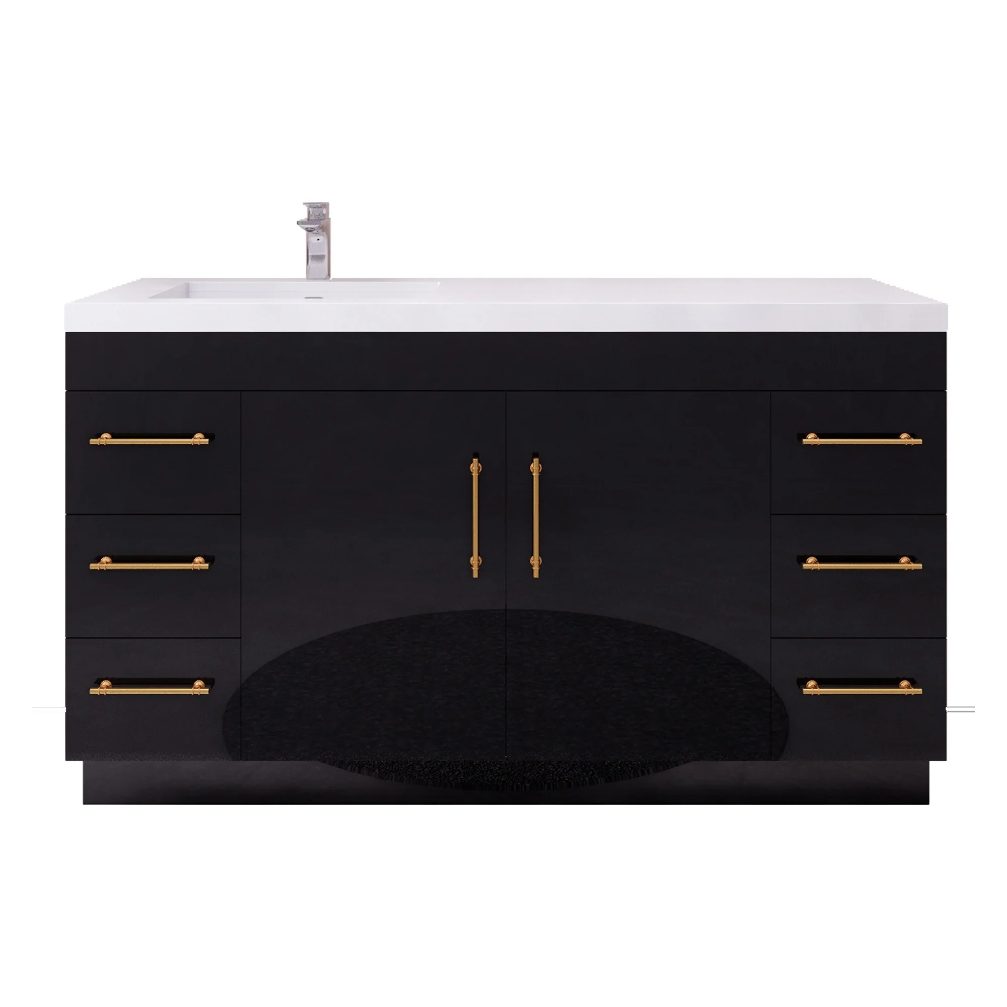 Eliza 60'' Freestanding Vanity with Single Sink on the Left