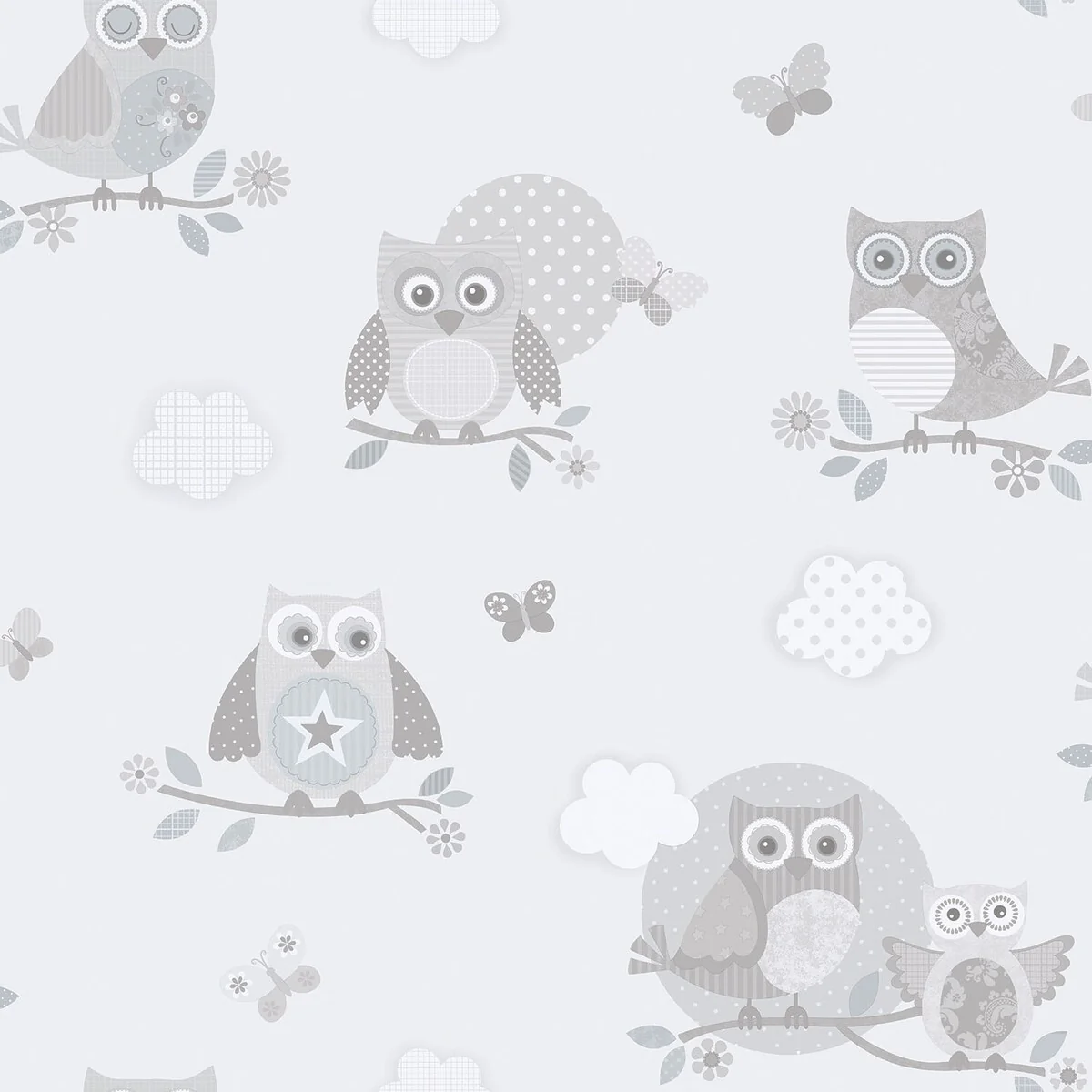 Galerie Wallcoverings Just 4 Kids 2 Owls Non-woven Matte Wallpaper Roll