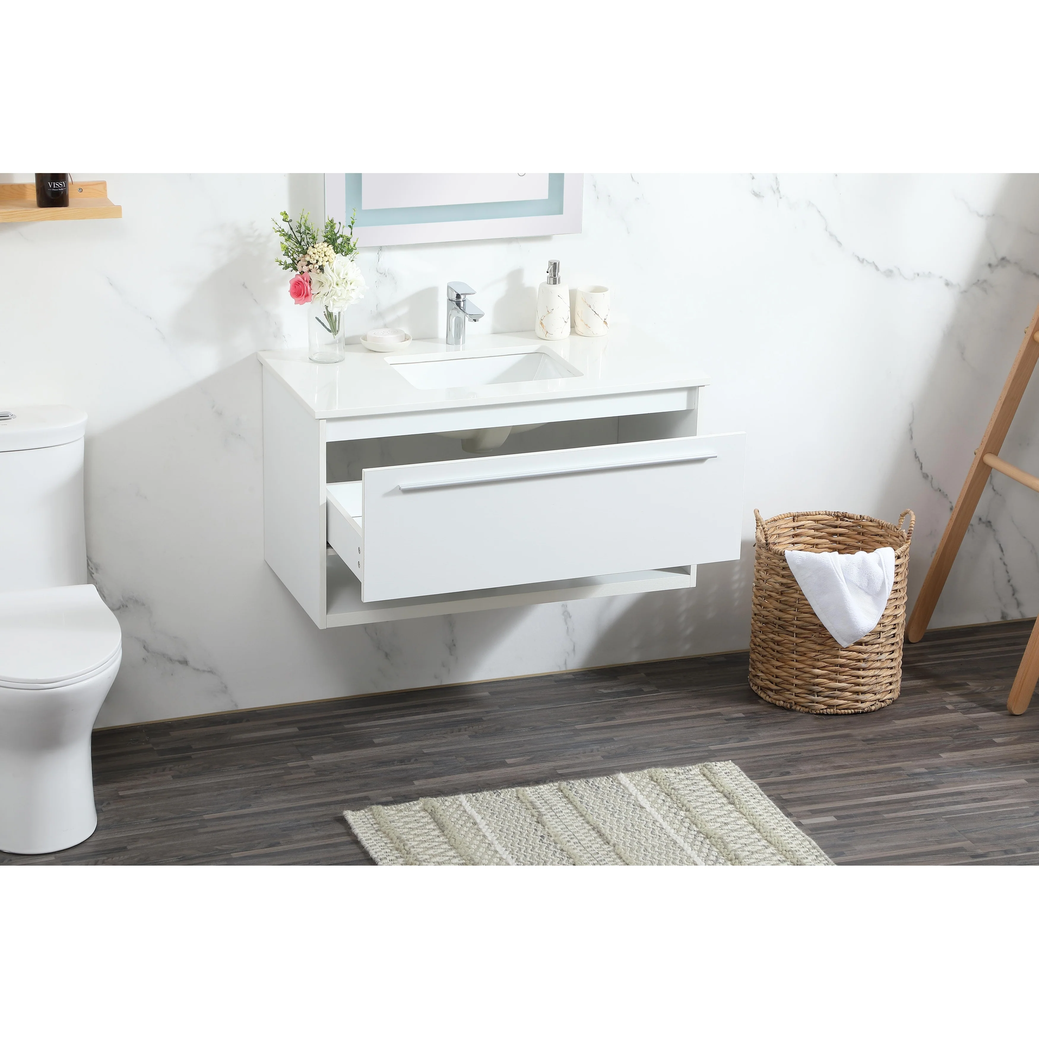 Brush 36 - 48 Inch Single Bathroom Vanity