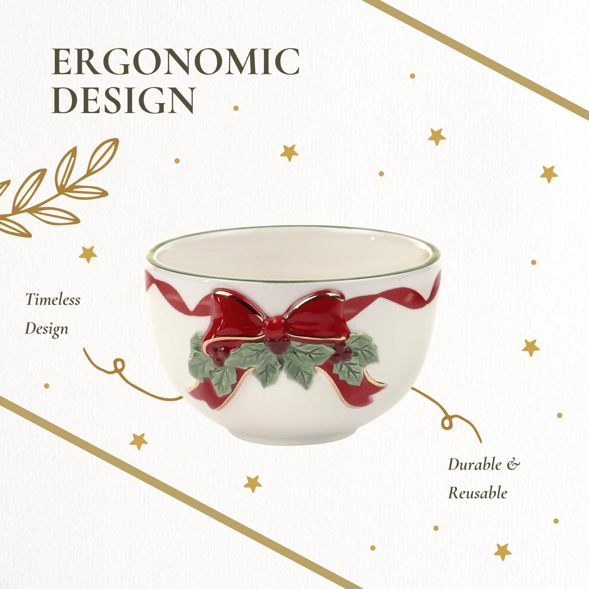 Spode Christmas Tree Ribbons Tea Light - 2.25