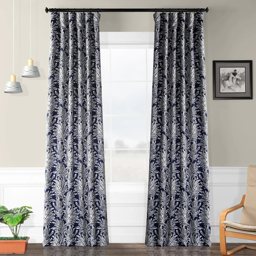 Exclusive Fabrics Palm Room Darkening Curtain Panel Pair