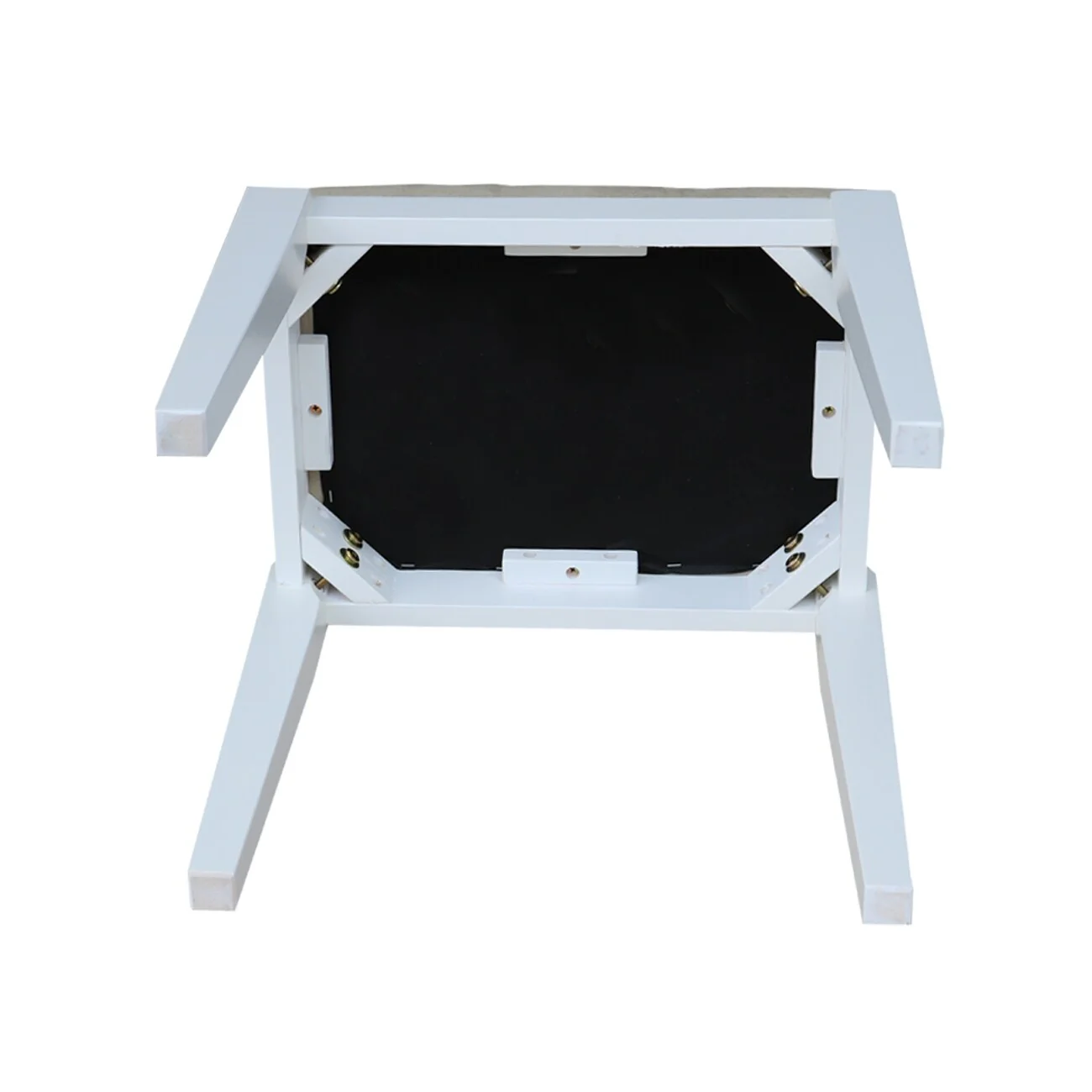 Solid Wood Upholstered Vanity Bench - N/A