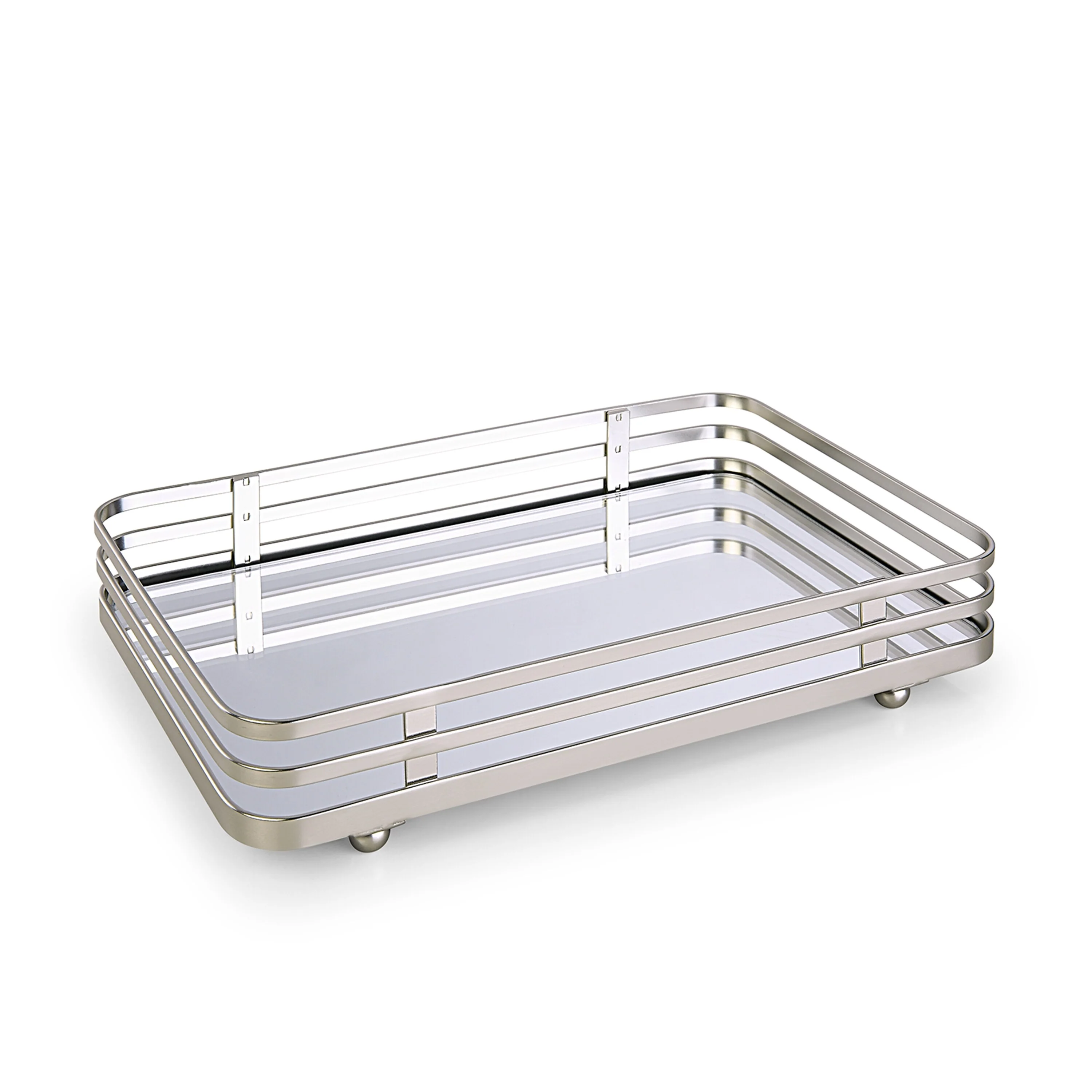 Vanity Perfume Dresser Jewelry Organizer Makeup Mirror Tray