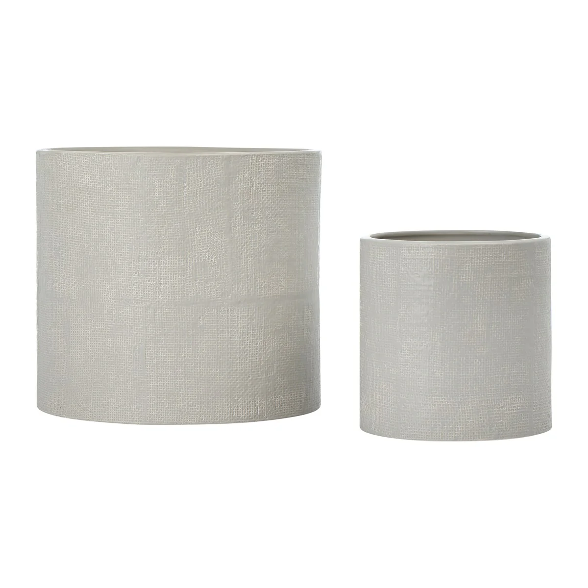 Stoneware Planters, Set of 2