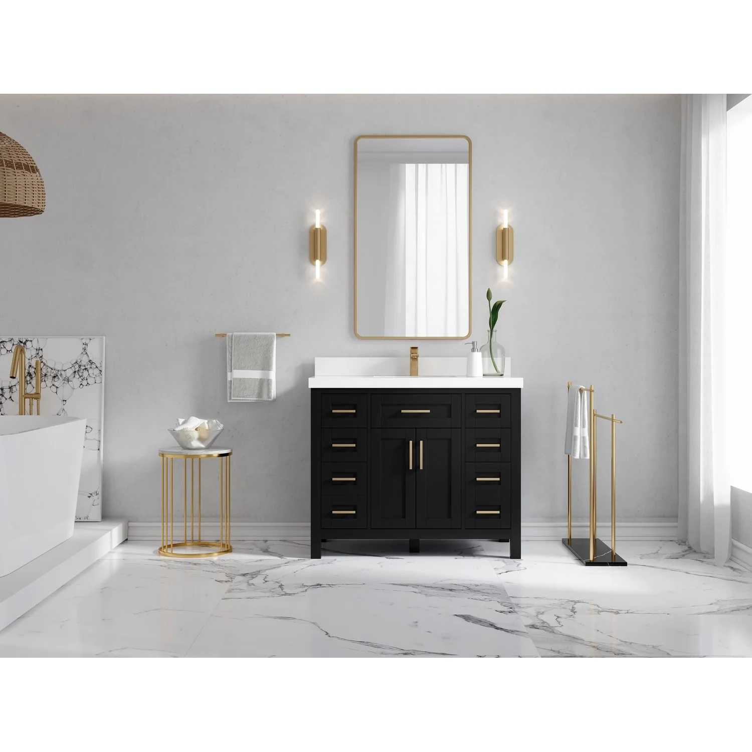 Willow Collections 42 in. W x 22 in. D Cambridge Single Sink Bathroom Vanity with Countertop