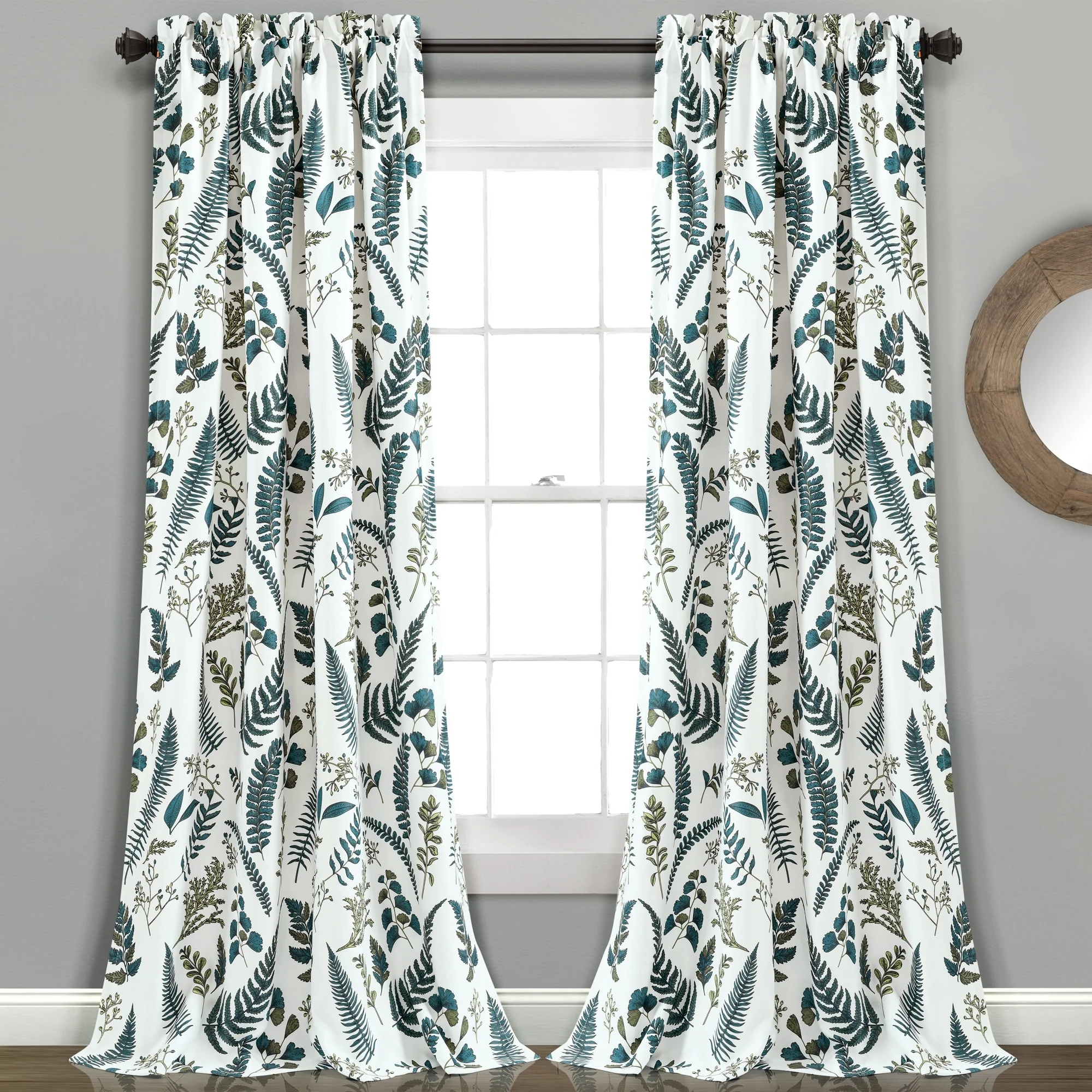 Lush Decor Devonia Allover Light Filtering Window Curtain Panel Pair