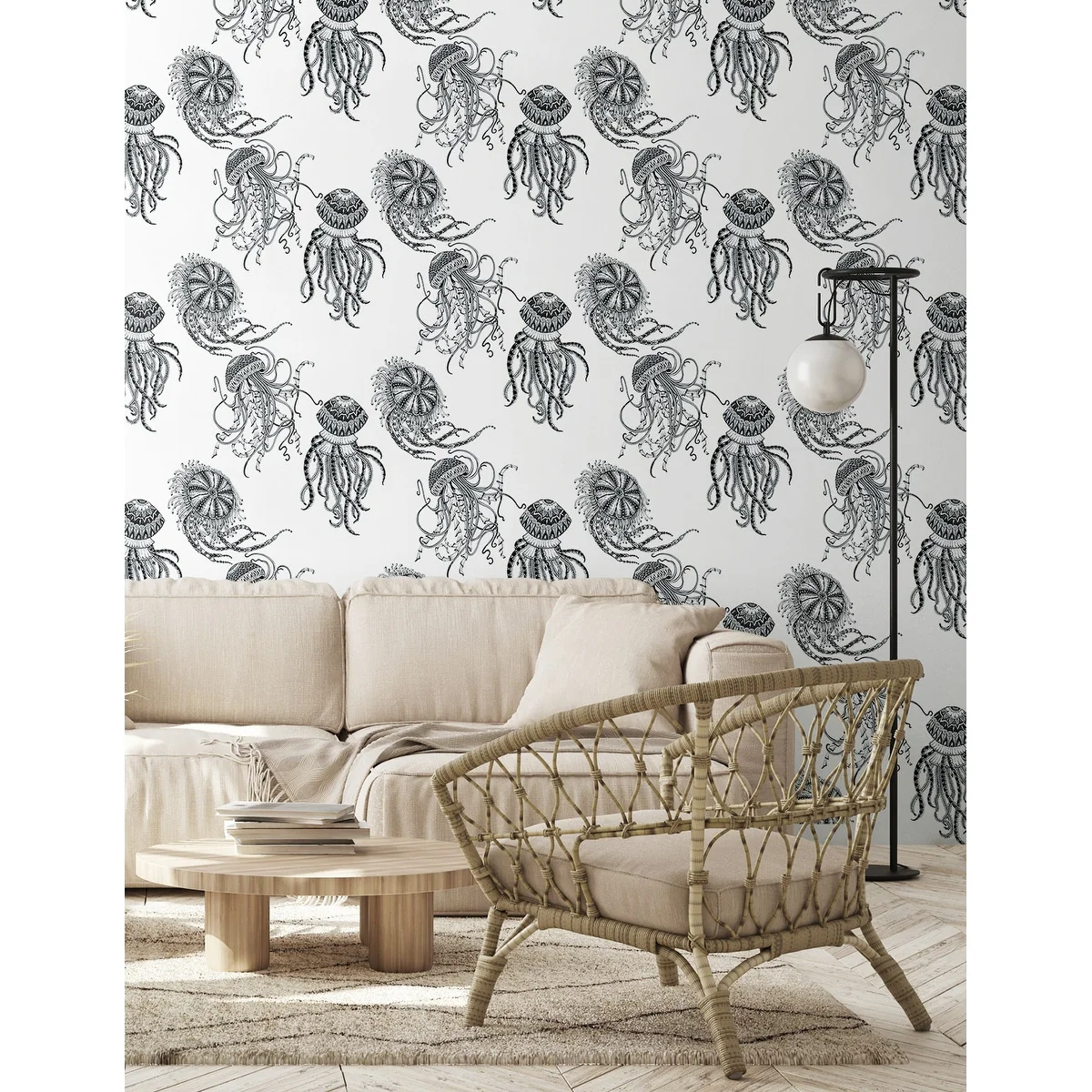 NextWall Jellyfish Peel and Stick Wallpaper