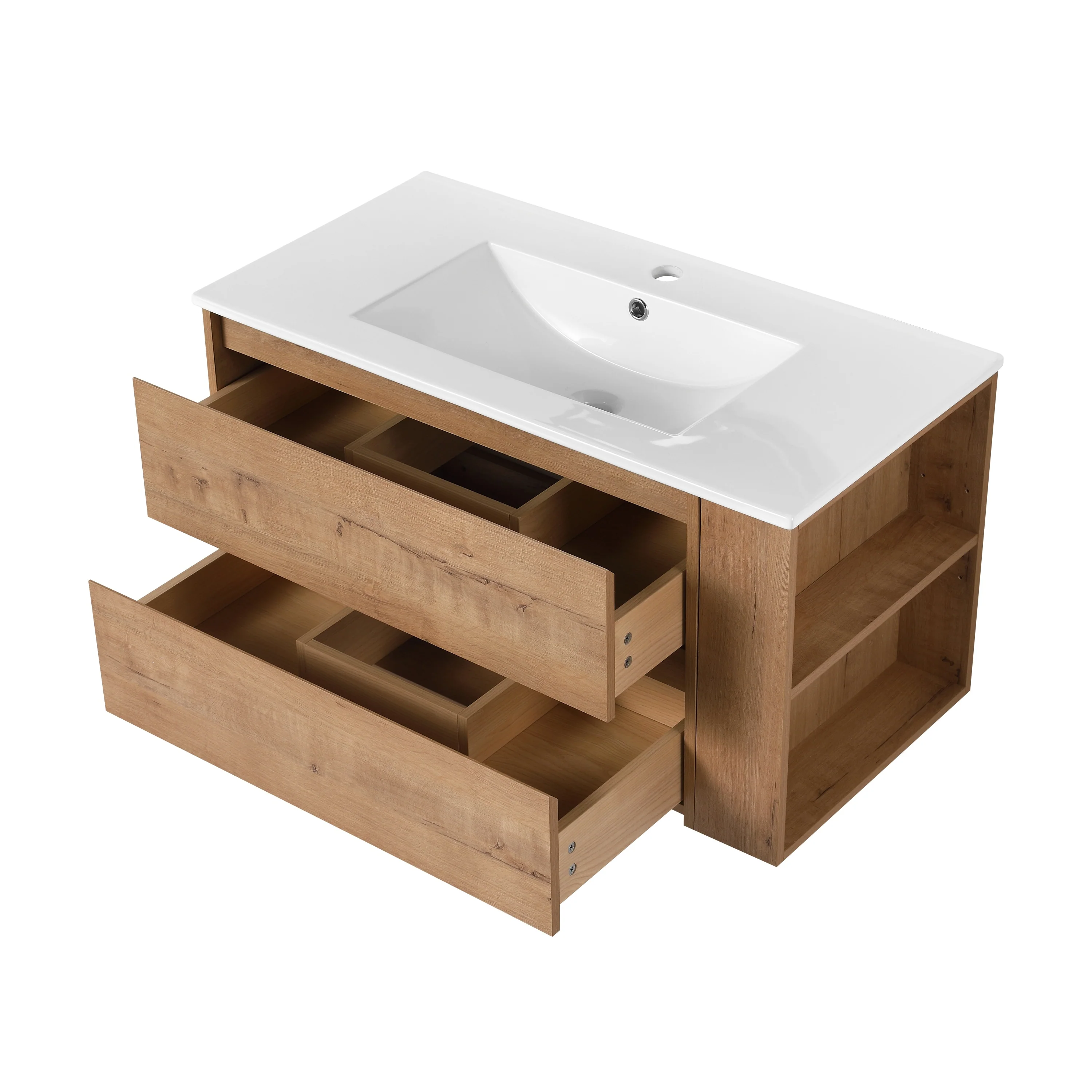 Beingnext 30''/36'' Single Sink Floating Bathroom Vanity with Soft Close Drawer and Adjustable Shelf