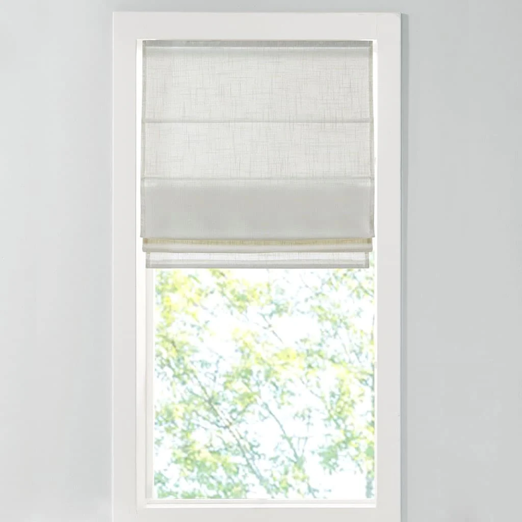 Linen Blend Light Filtering Window Cordless Roman Shade