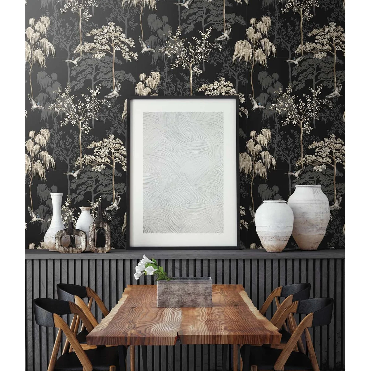 Arthouse Bird Garden Peel and Stick Wallpaper