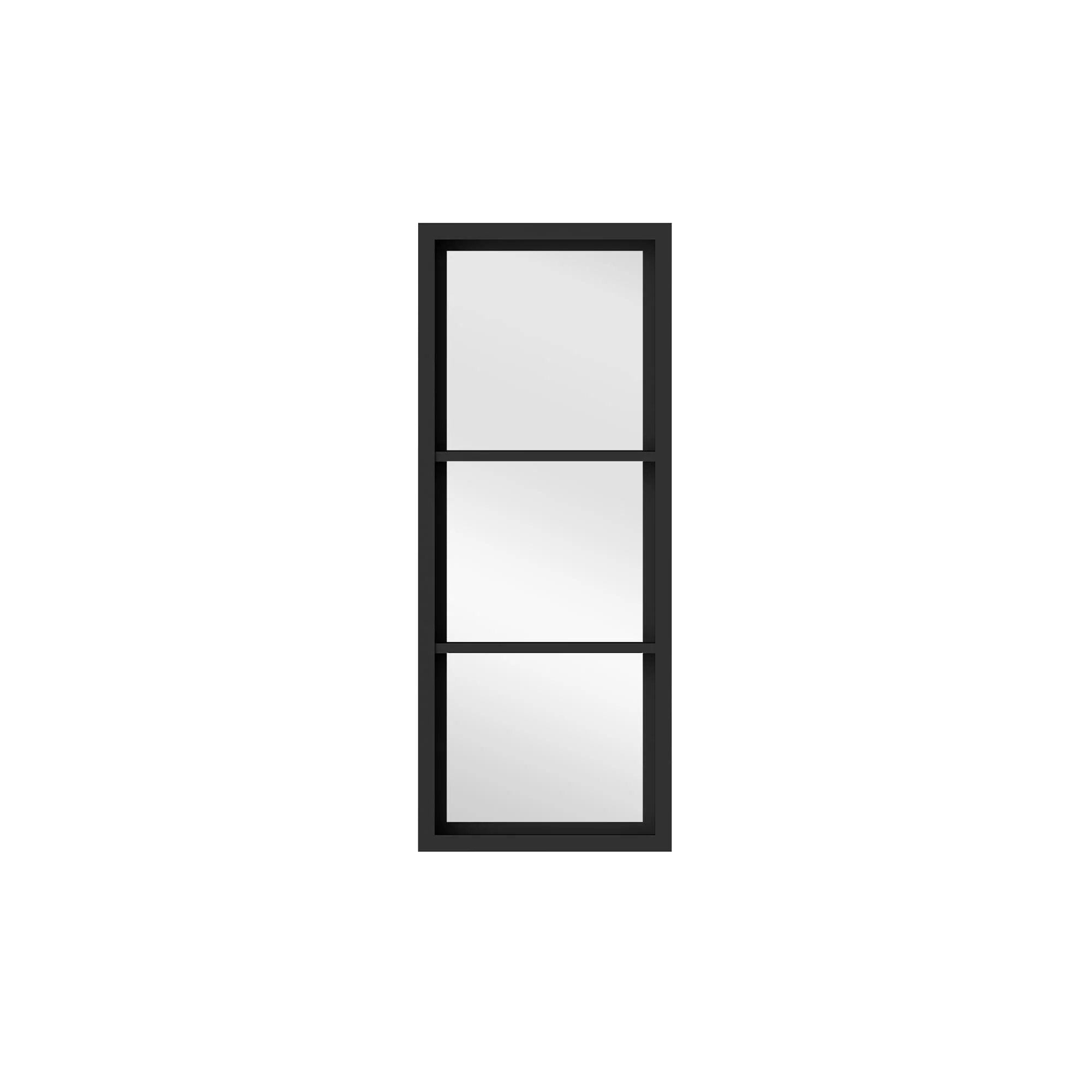 30 in. H Recessed or Surface Wall Mounted LED Mirror Cabinet With Black Side Cabinet