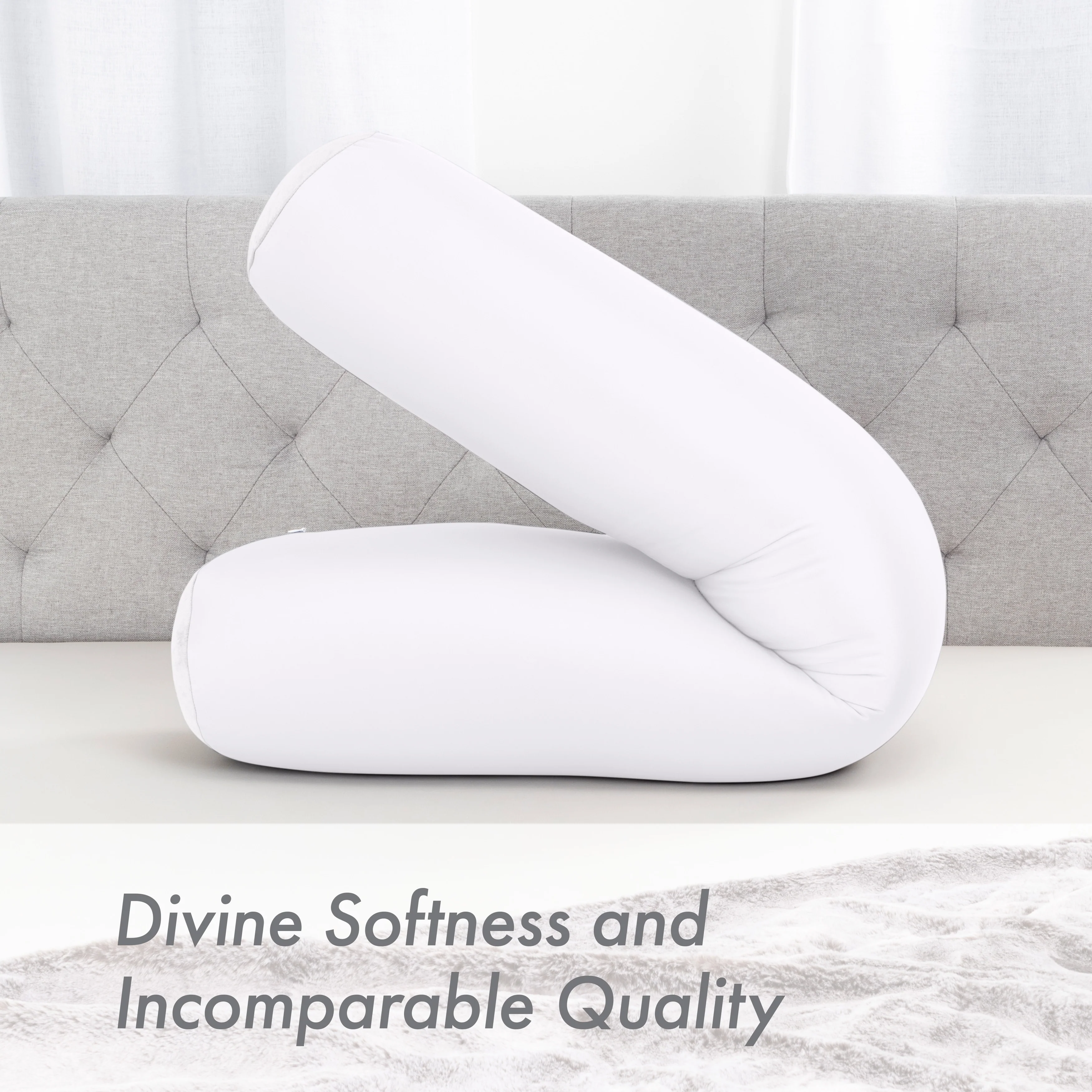Straight Body Pillow, Premium Microbead,Side Sleeping / Pregnant Women