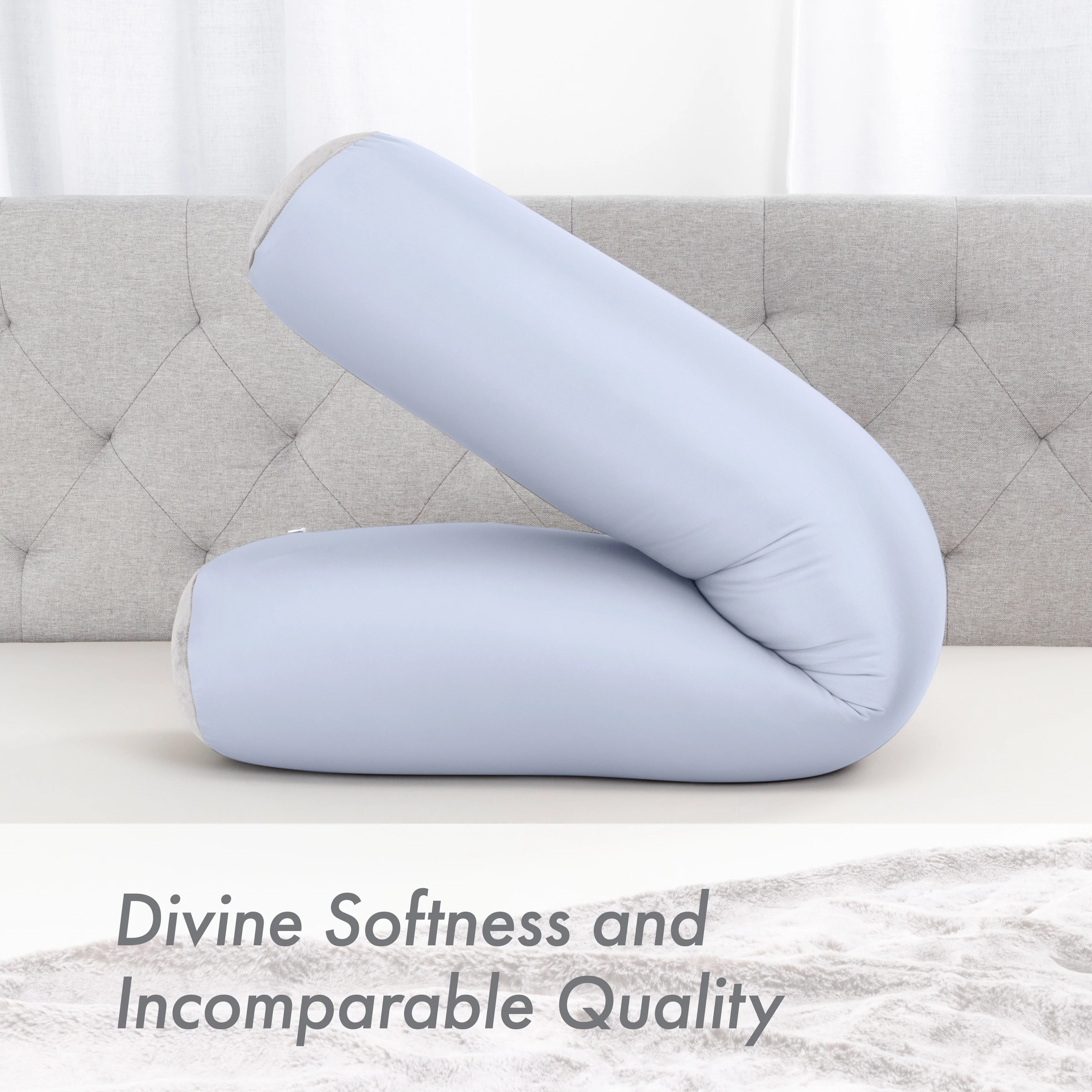 Straight Body Pillow, Premium Microbead,Side Sleeping / Pregnant Women