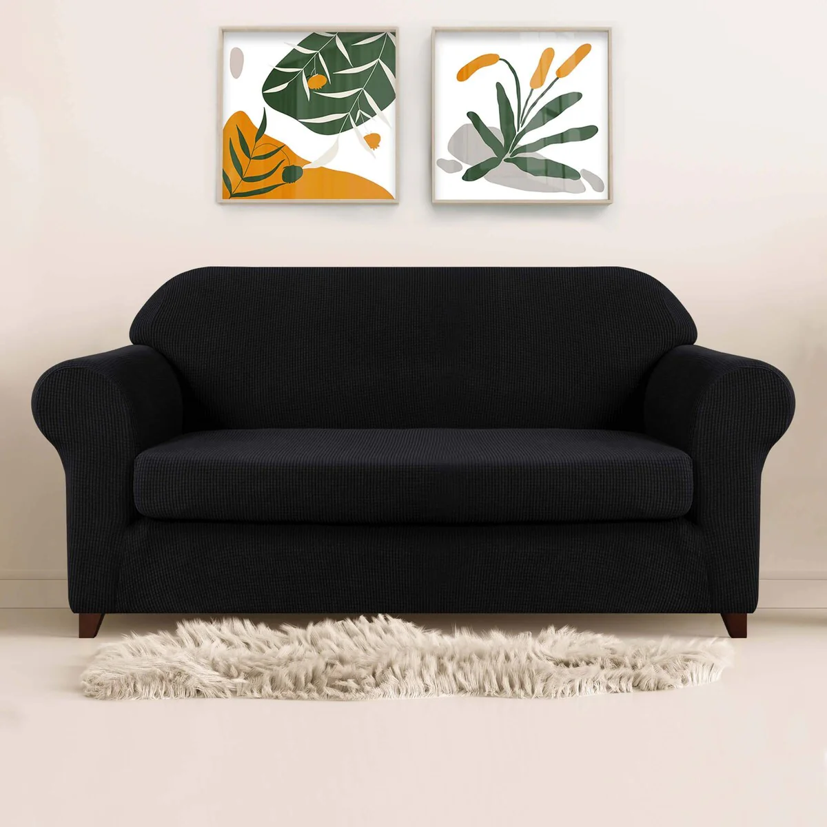 Subrtex 2 Piece Loveseat Slipcover Stretch Spandex Furniture Protector