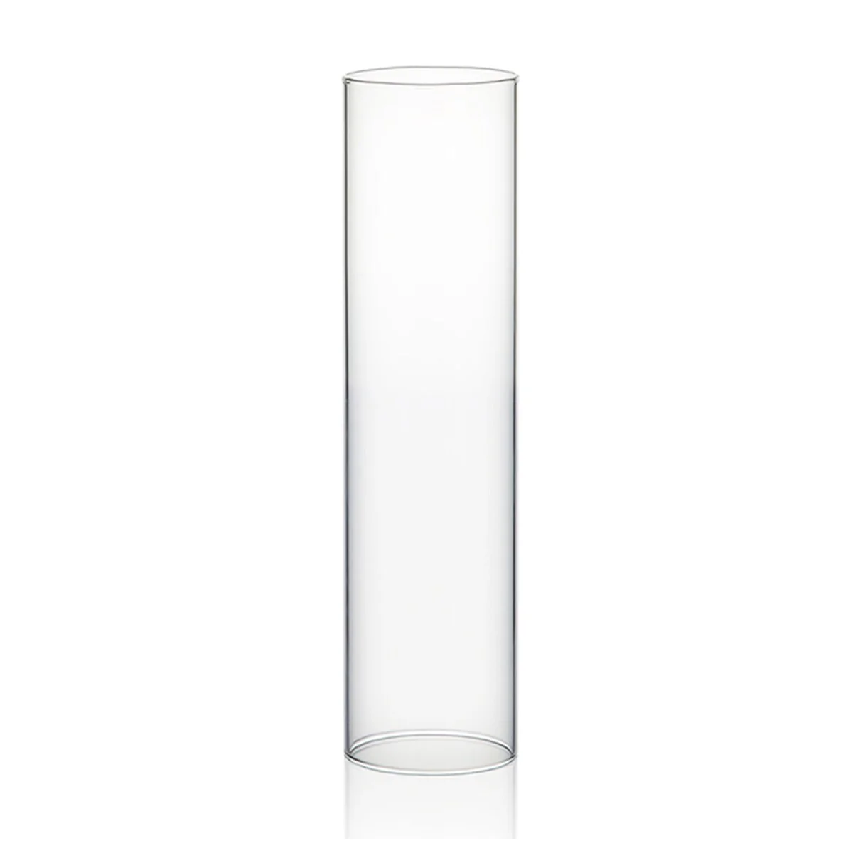 Clear Glass Cylinder Hurricane Chimney Tube, Candle Cover - 1 Piece