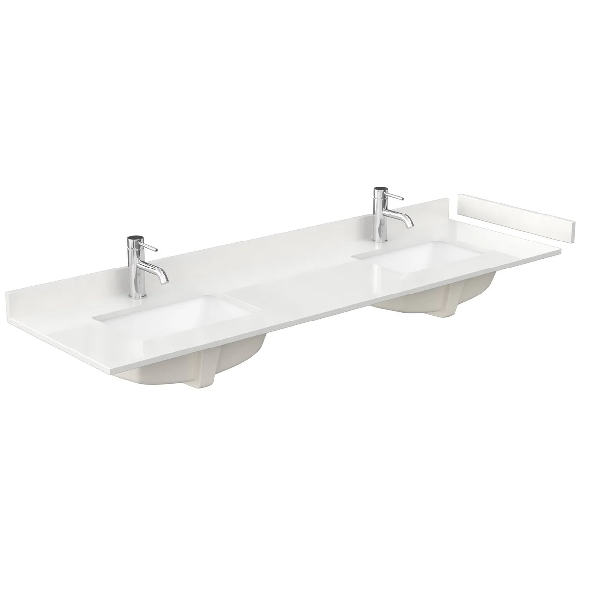 Daria 72-inch Double Vanity, Single Hole Quartz Top