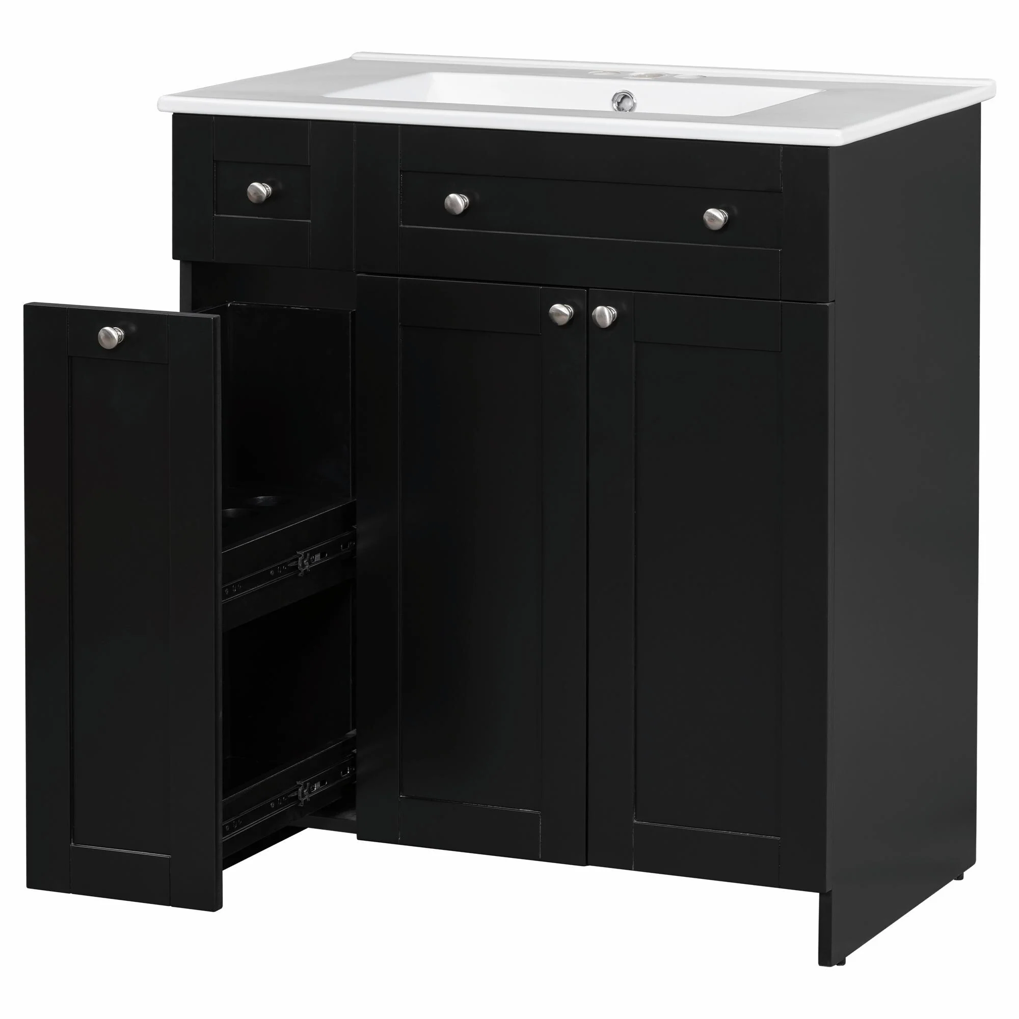 30-Inch Bathroom Vanity with Ceramic Sink Combo