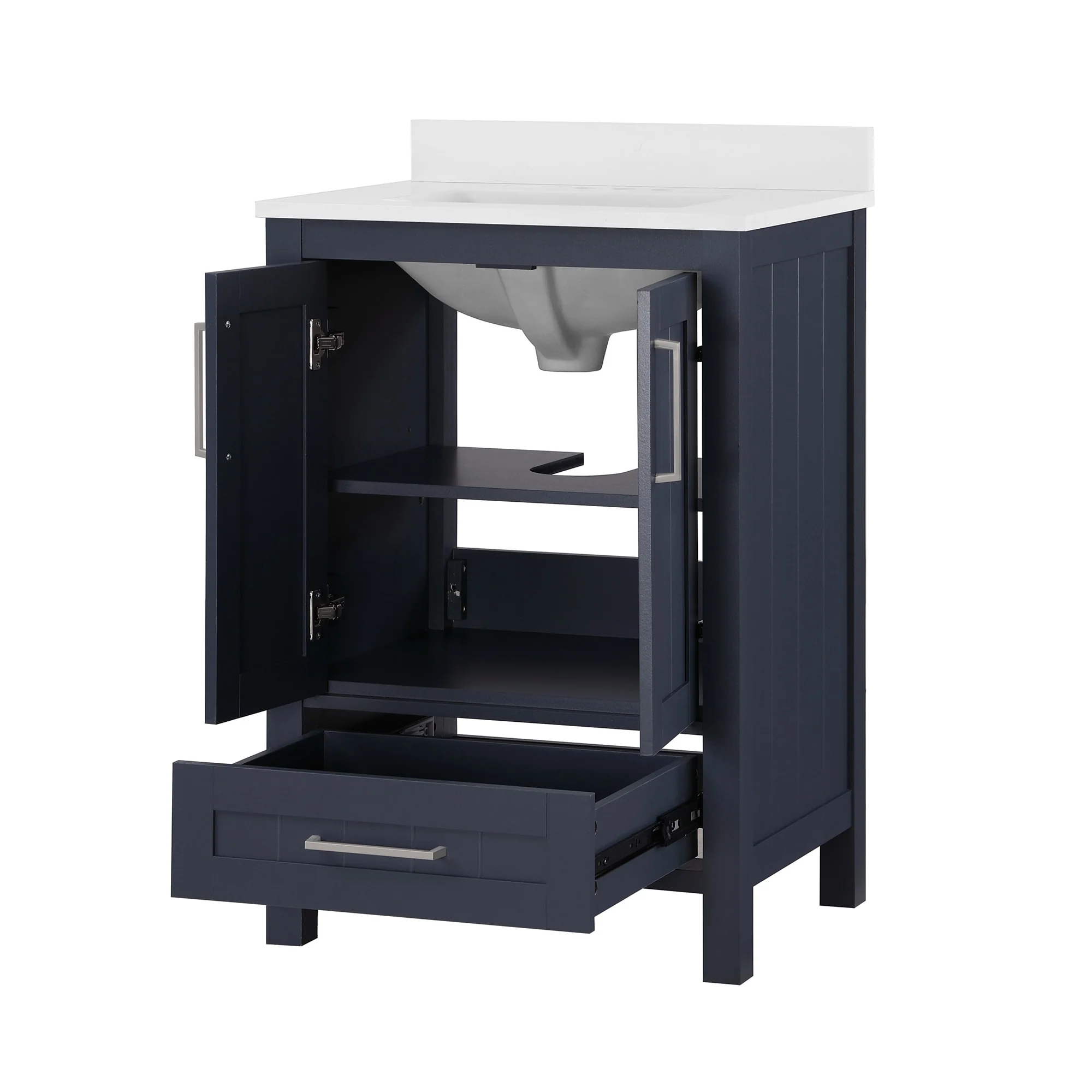 Ove Decors Kansas 24 in. Single Sink Bathroom Vanity in Midnight Blue