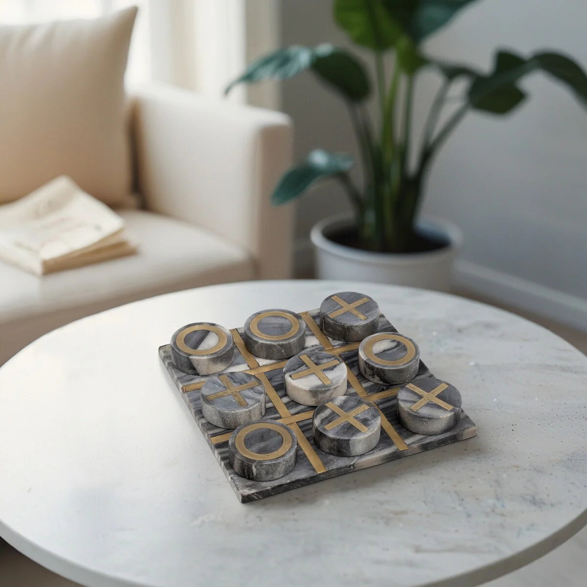 Sagebrook Home Contemporary Tic Tac Toe Game Board