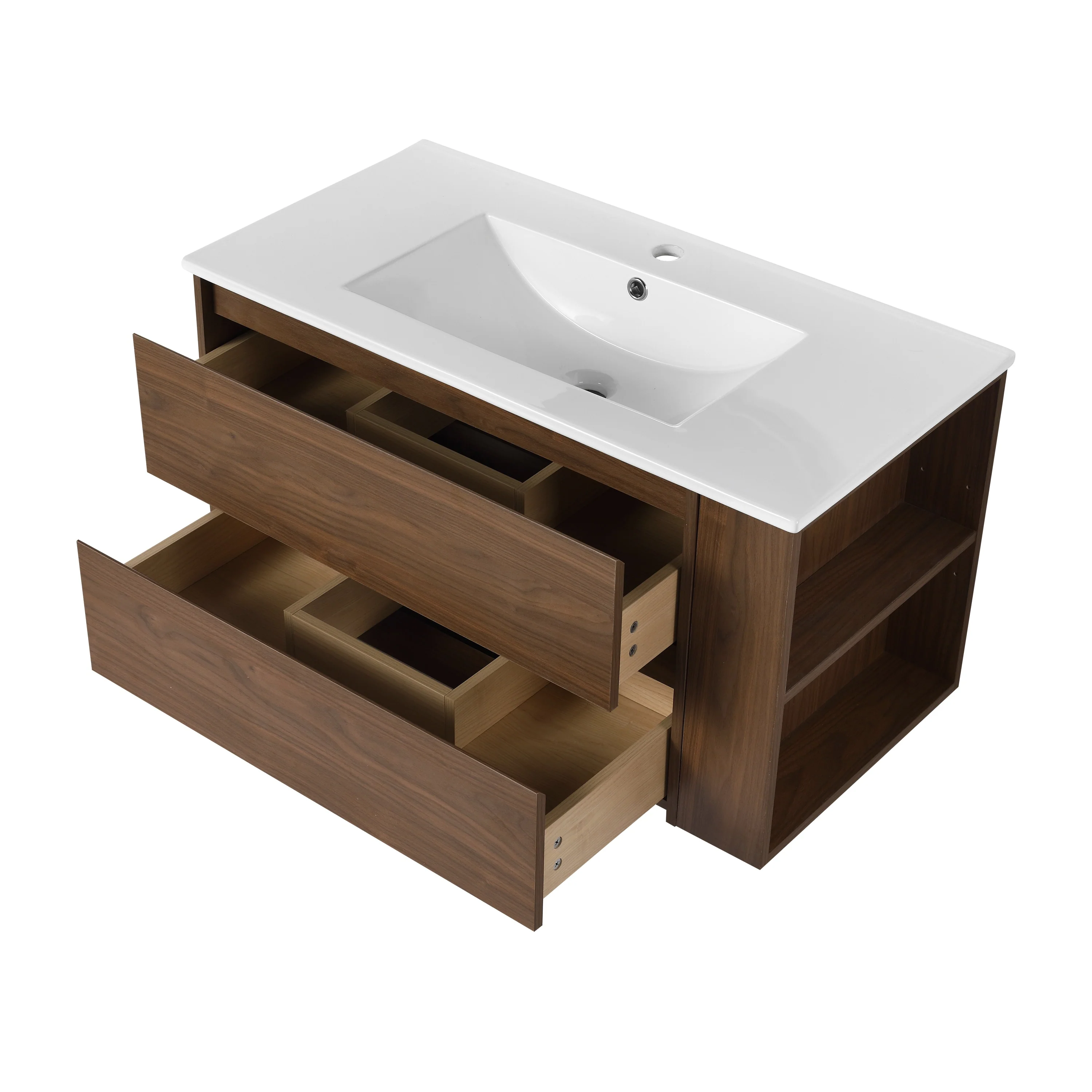 Beingnext 30''/36'' Single Sink Floating Bathroom Vanity with Soft Close Drawer and Adjustable Shelf