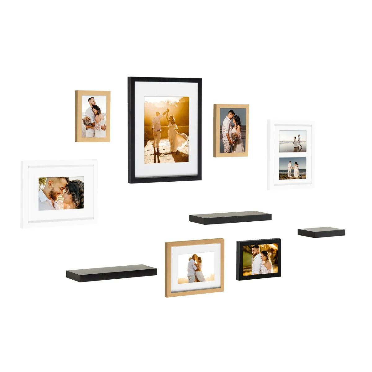 Kate and Laurel Gallery Wall Frame And Shelf Kit