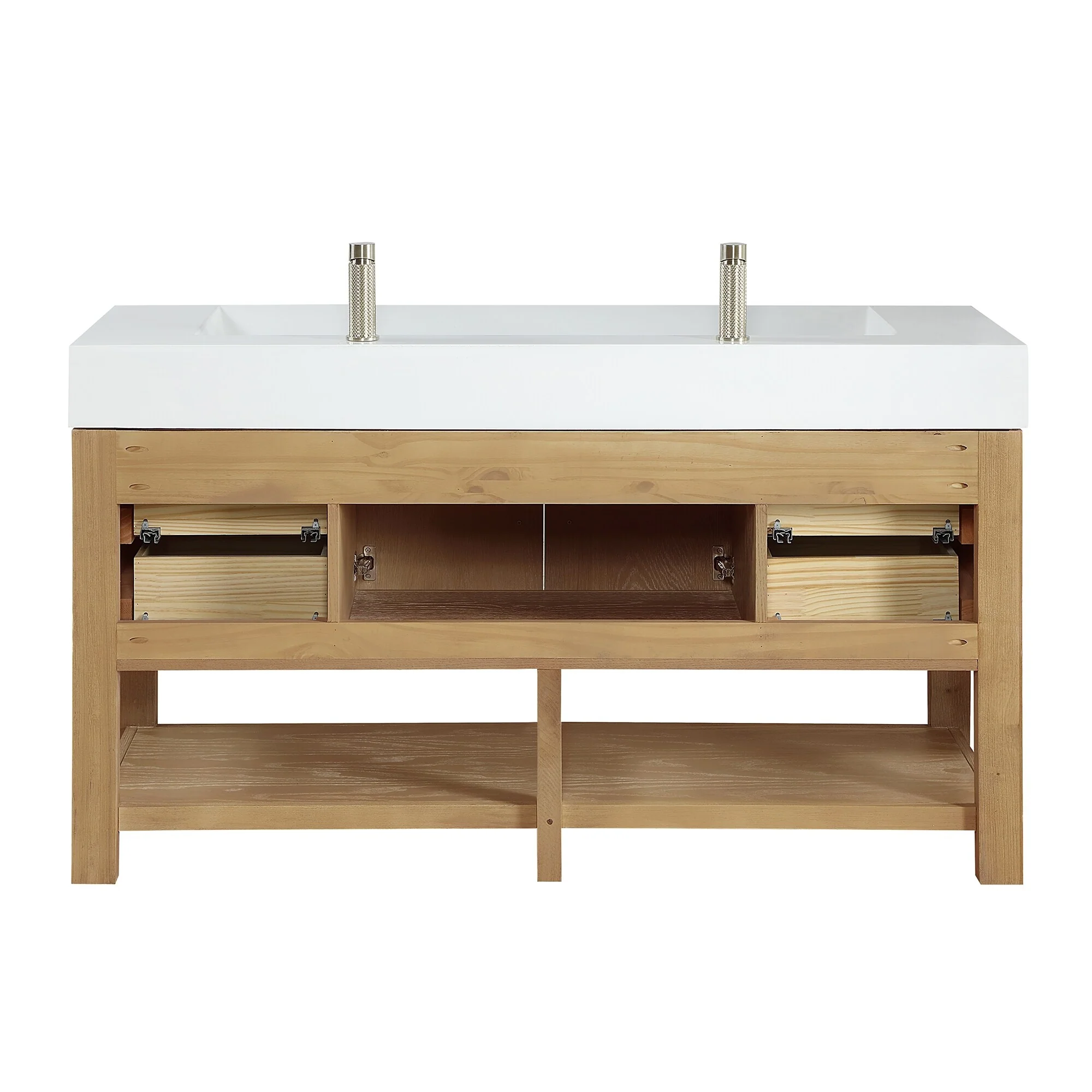 Vera Bath Vanity with Integrated Stone Sink Top and Mirror