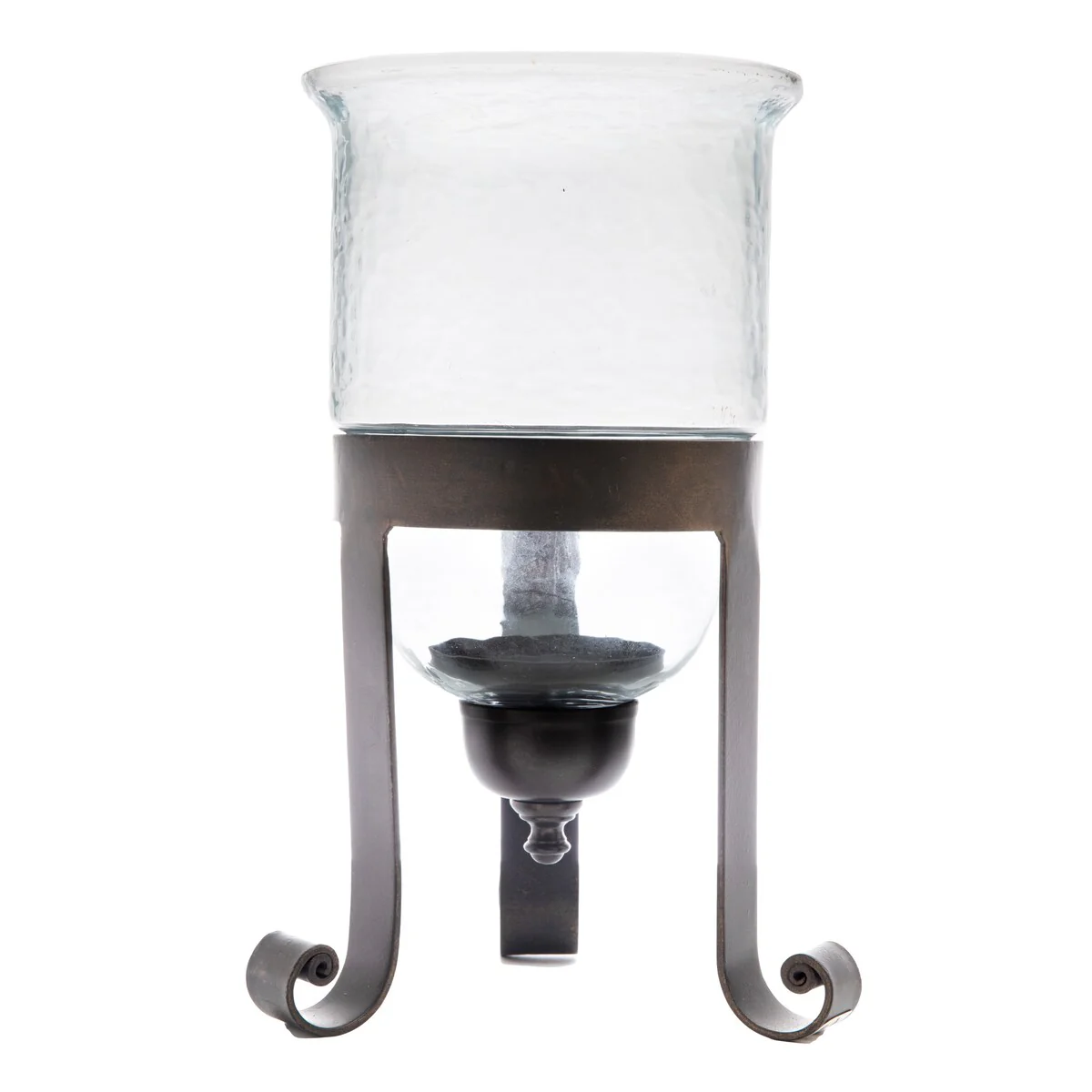 Bronze Tripod Hurricane - 7x7x12.75