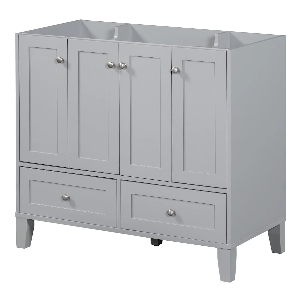 Bathroom Vanity Base Cabinet with 4 Soft Closing Doors & 2 Drawers (Without Sink)